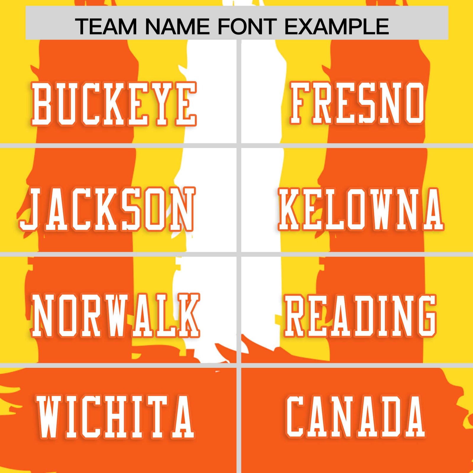 Custom Flag Football Jersey | Gold Orange and White Graffiti Pattern Practice 7on7 Uniforms | Add name, number & logo| KXKSHOP