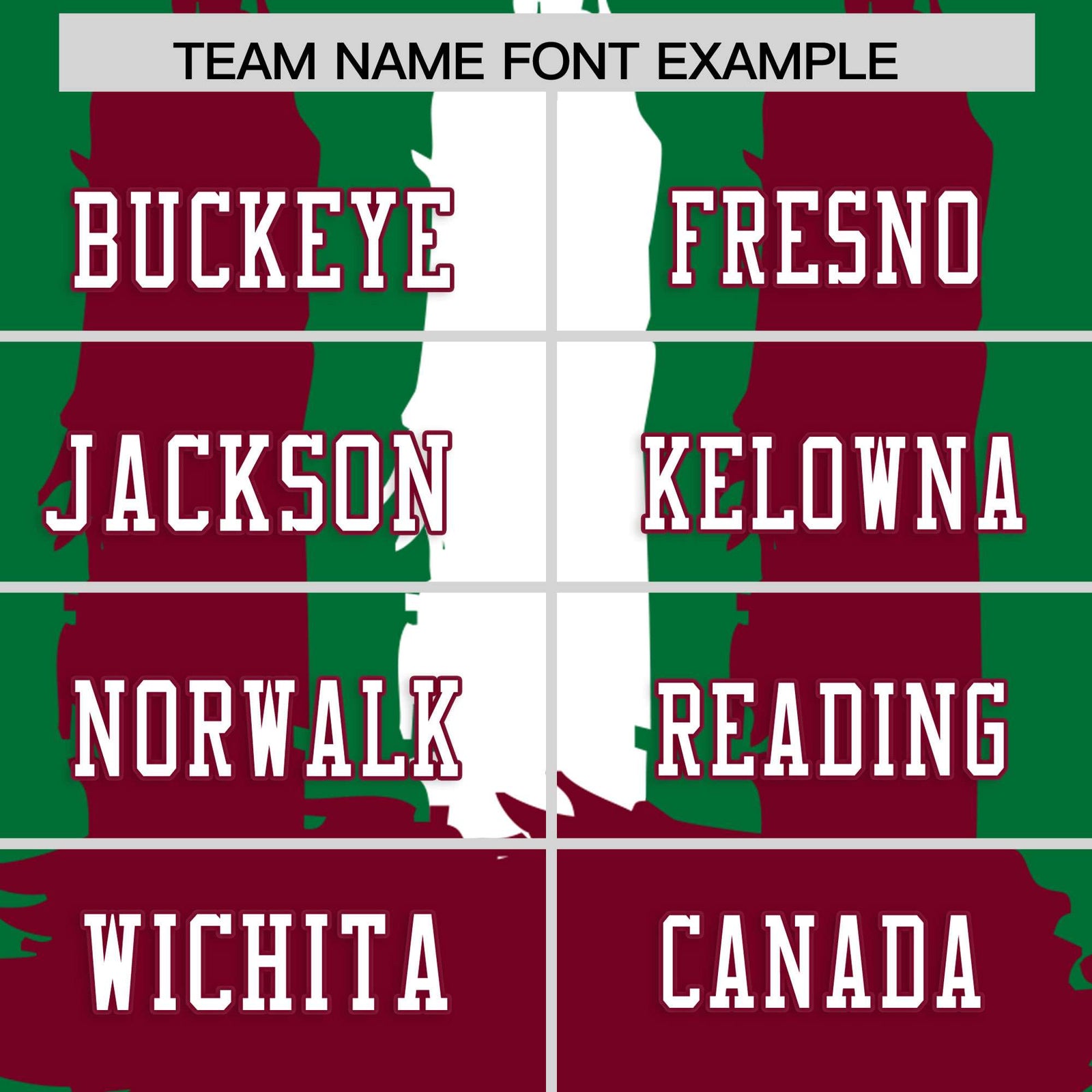 Custom Flag Football Jersey | Kelly Green Crimson and White Graffiti Pattern Practice 7on7 Uniforms | Add name, number & logo| KXKSHOP