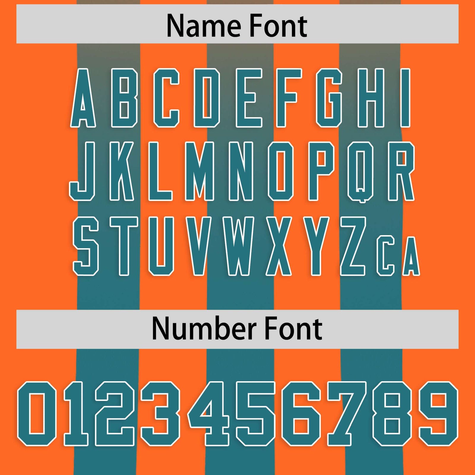 Custom Orange Aqua Vertical Fine Stripe Gradient Fashion Personalized Team Football Jersey