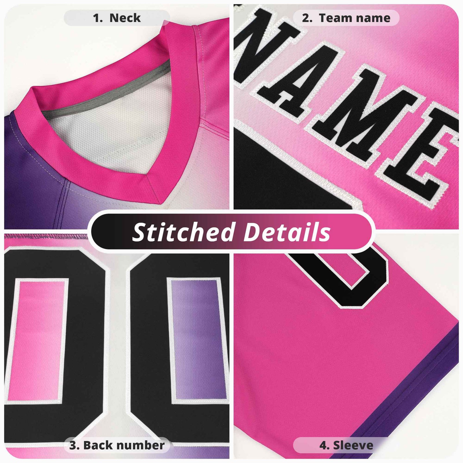 Custom Royal Light Blue Vertical Fine Stripe Gradient Fashion Personalized Team Football Jersey