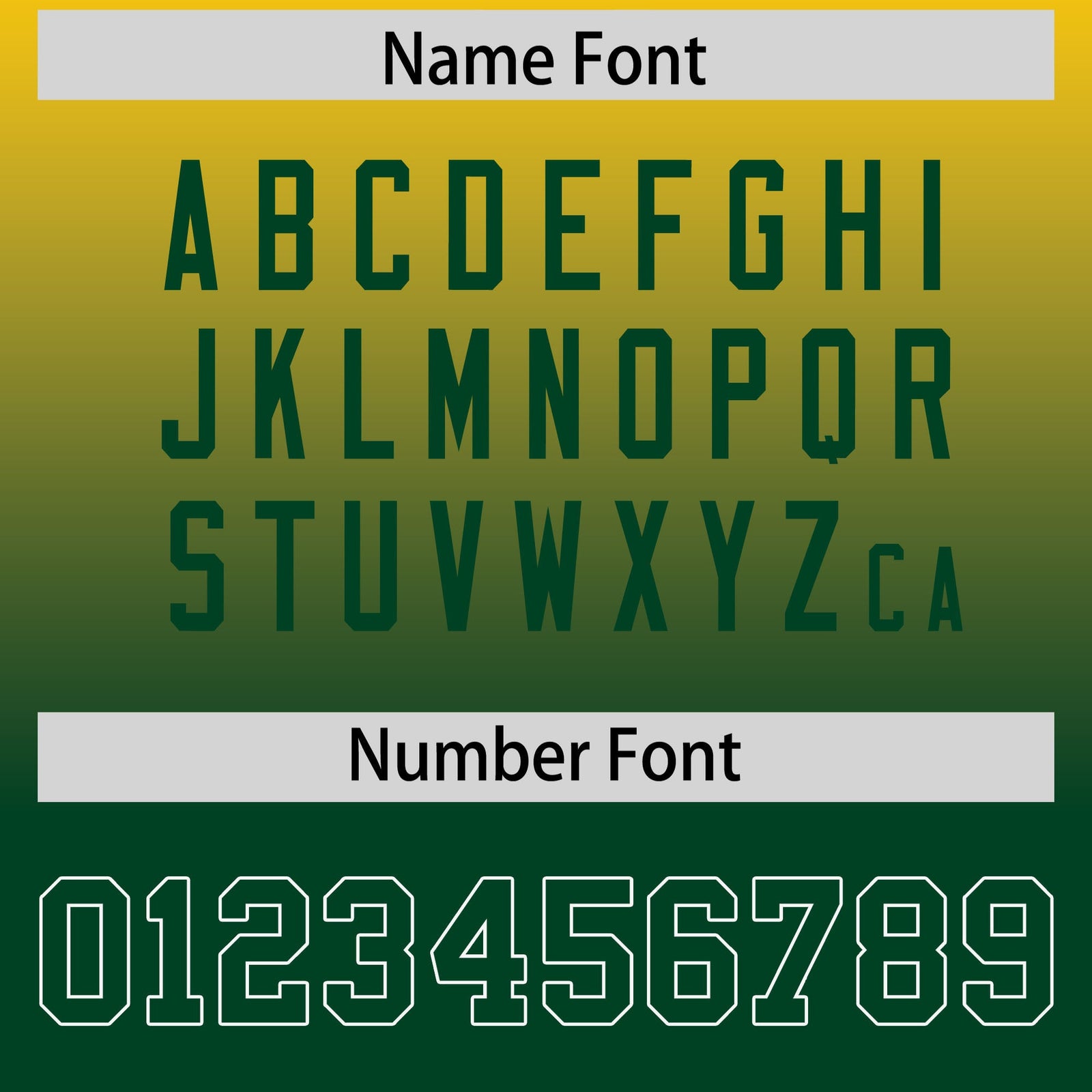Custom Gold Green Gradient Personalized Side Pattern Authentic Football Jersey