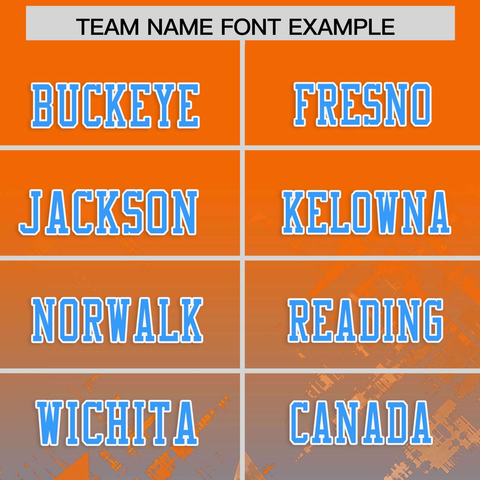 Custom Orange and Light Blue Customize Flag Football Jersey - 7v7 Uniform| KXKSHOP