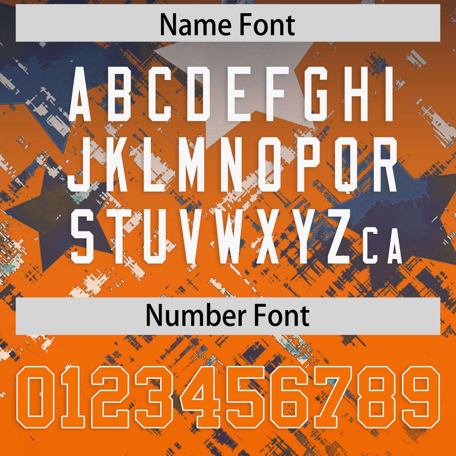 Custom Navy and Orange Customize Flag Football Jersey - 7v7 Uniform| KXKSHOP