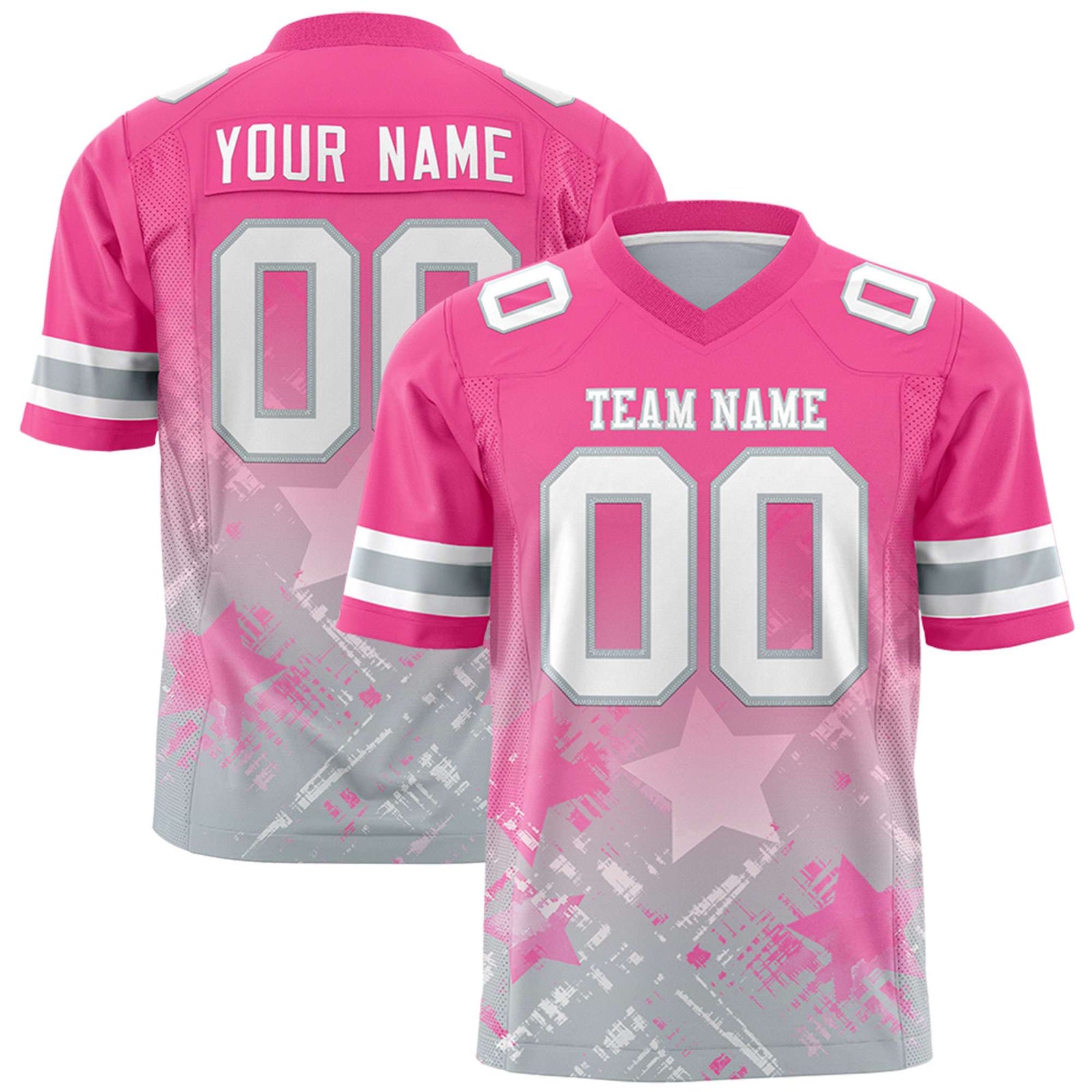 Custom Pink and Pink Customize Flag Football Jersey - 7v7 Uniform| KXKSHOP