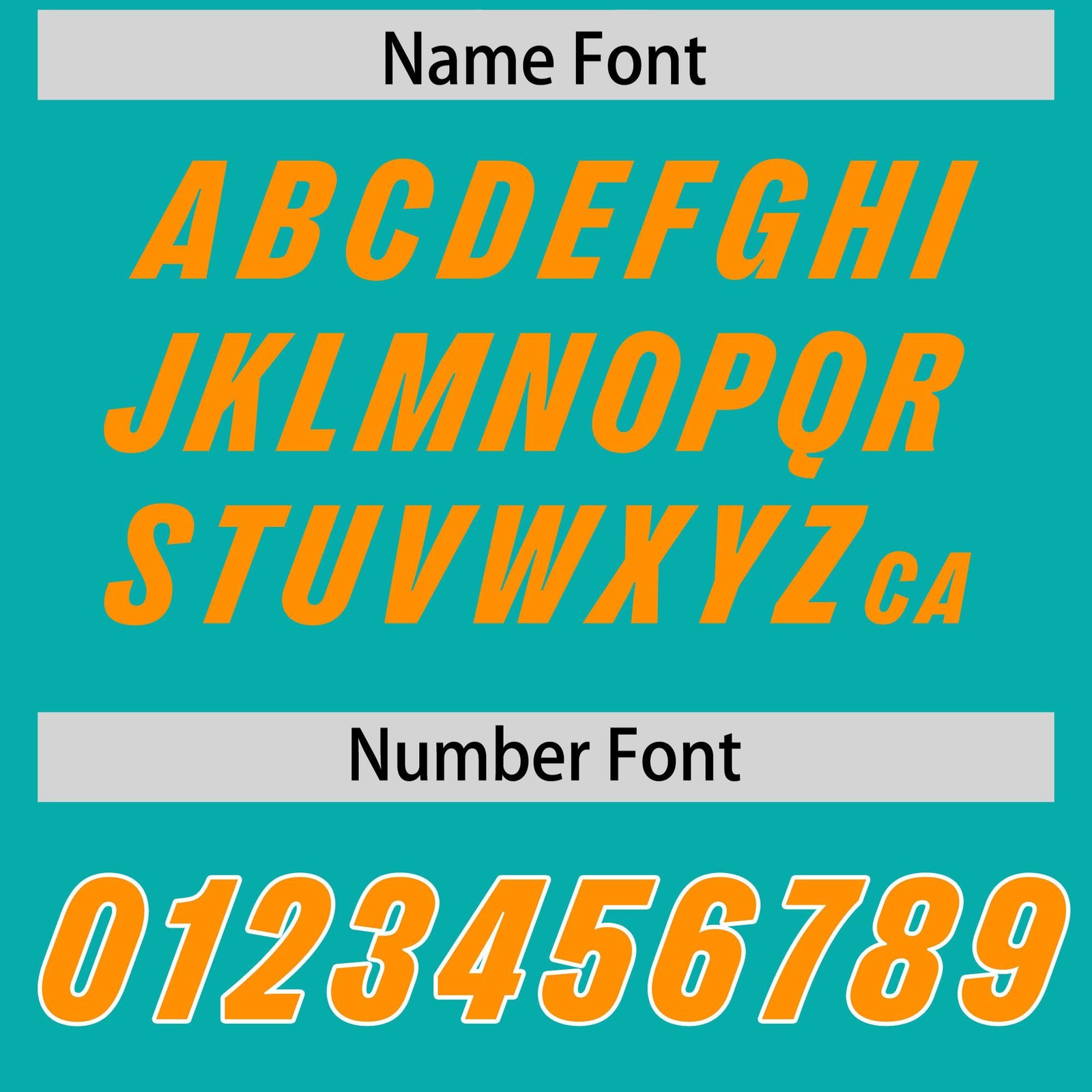 Custom Aqua Orange and White Side Stripe Pattern Authentic Football Jersey