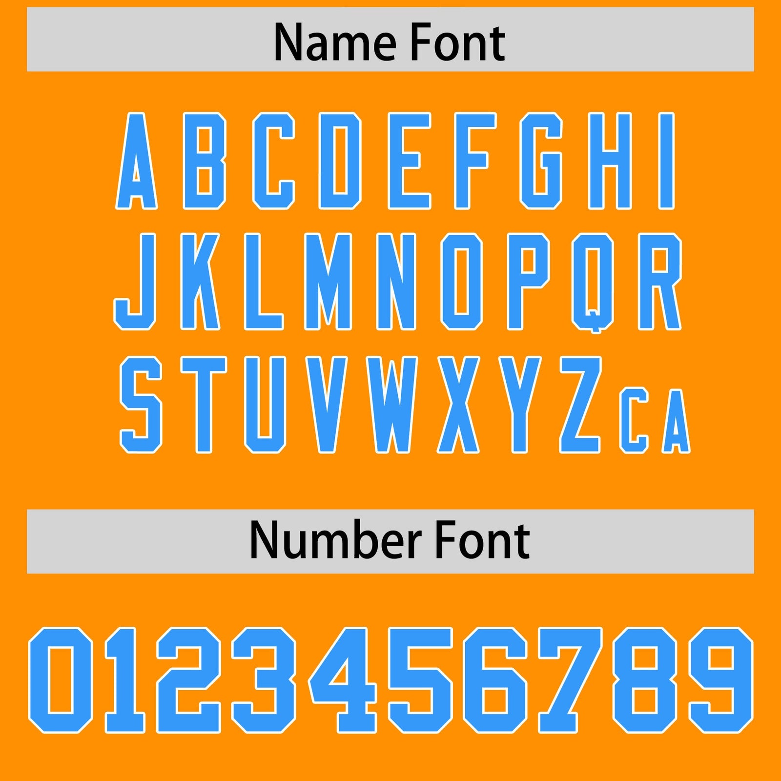 Custom Flag Football Jersey | Gold Orange Powder Blue Color Block For Youth & Men | Add Name, Number & Logo | KXKSHOP