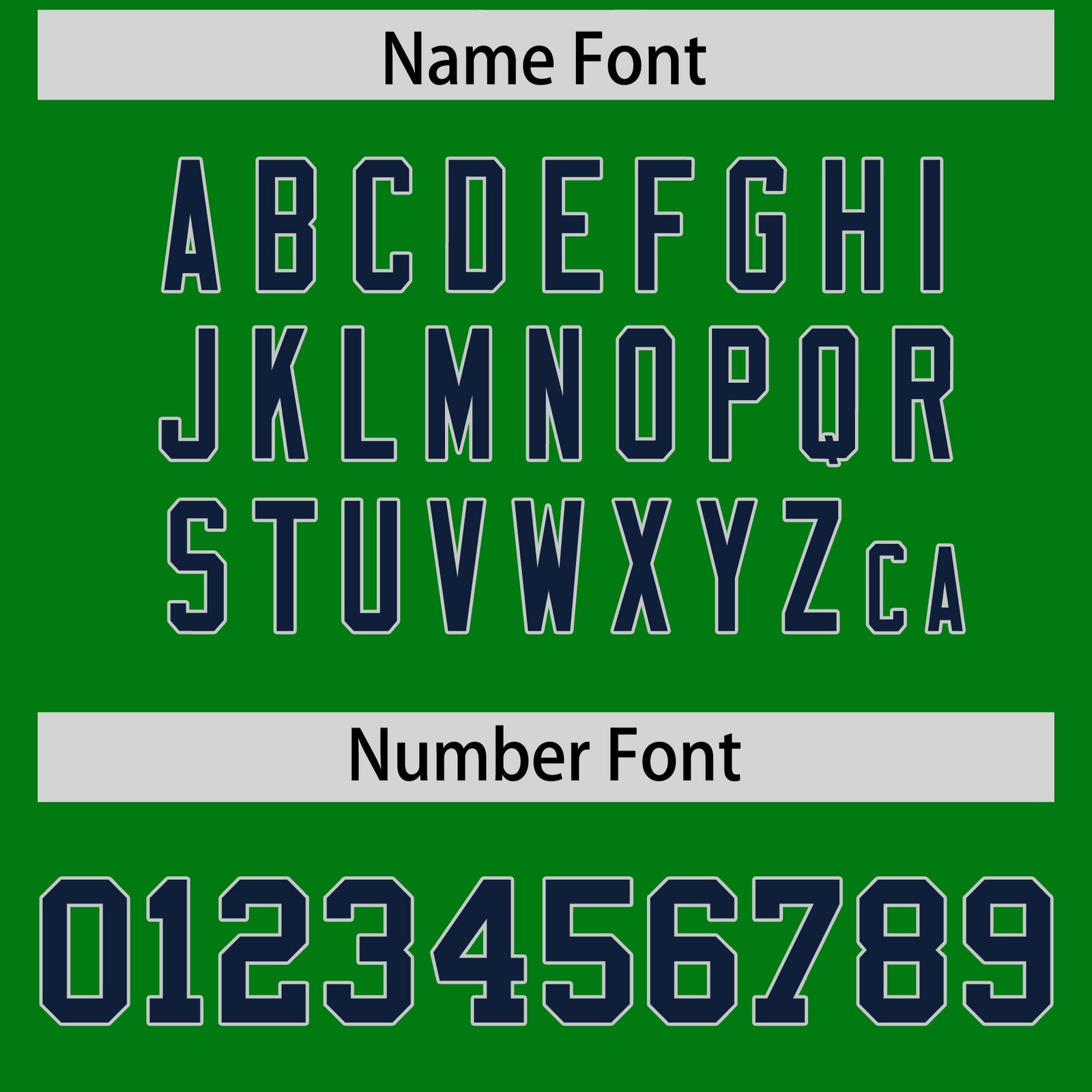 Custom Flag Football Jersey | Kelly Green Navy Color Block For Youth & Men | Add Name, Number & Logo | KXKSHOP