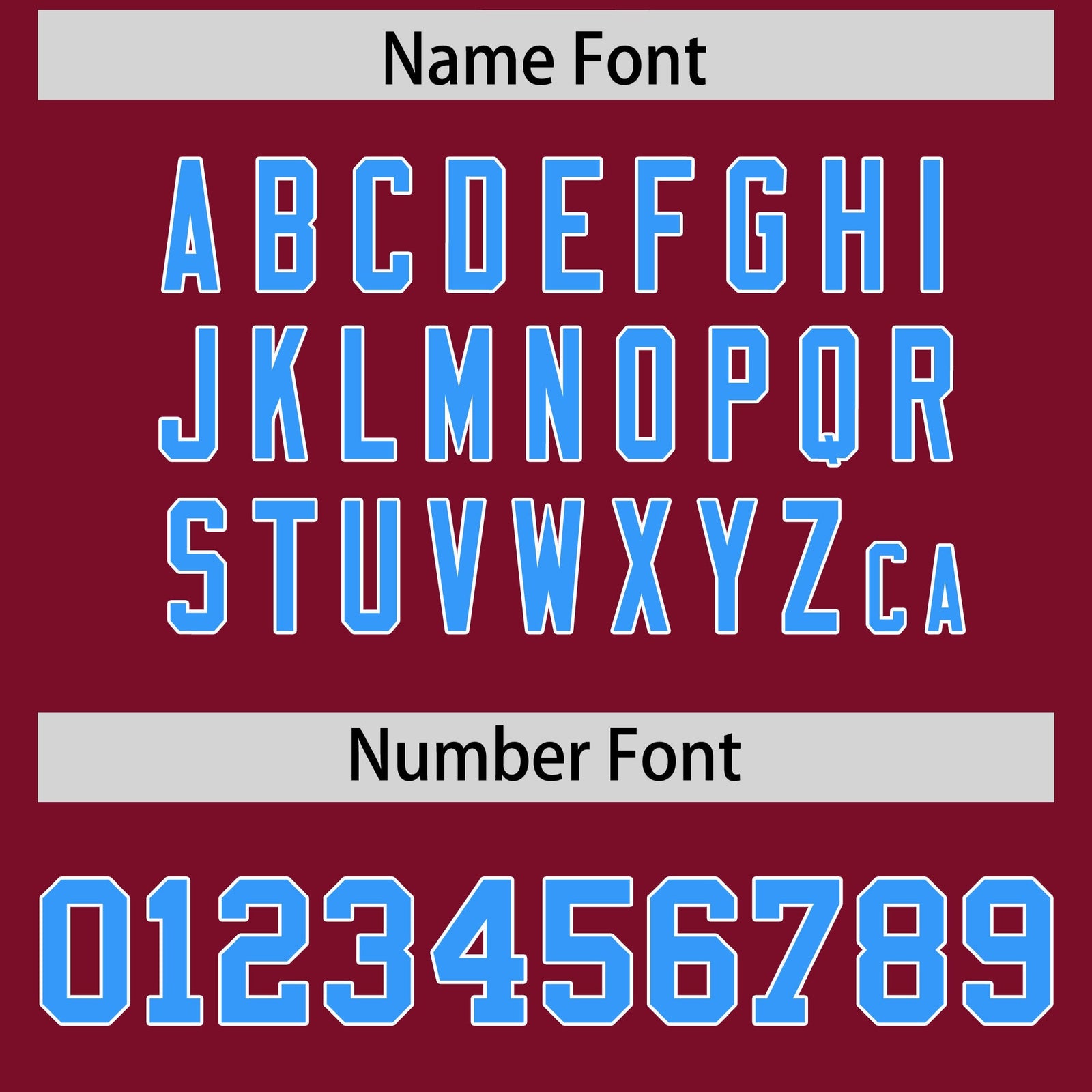 Custom Flag Football Jersey | Cardinal Light Blue Color Block For Youth & Men | Add Name, Number & Logo | KXKSHOP