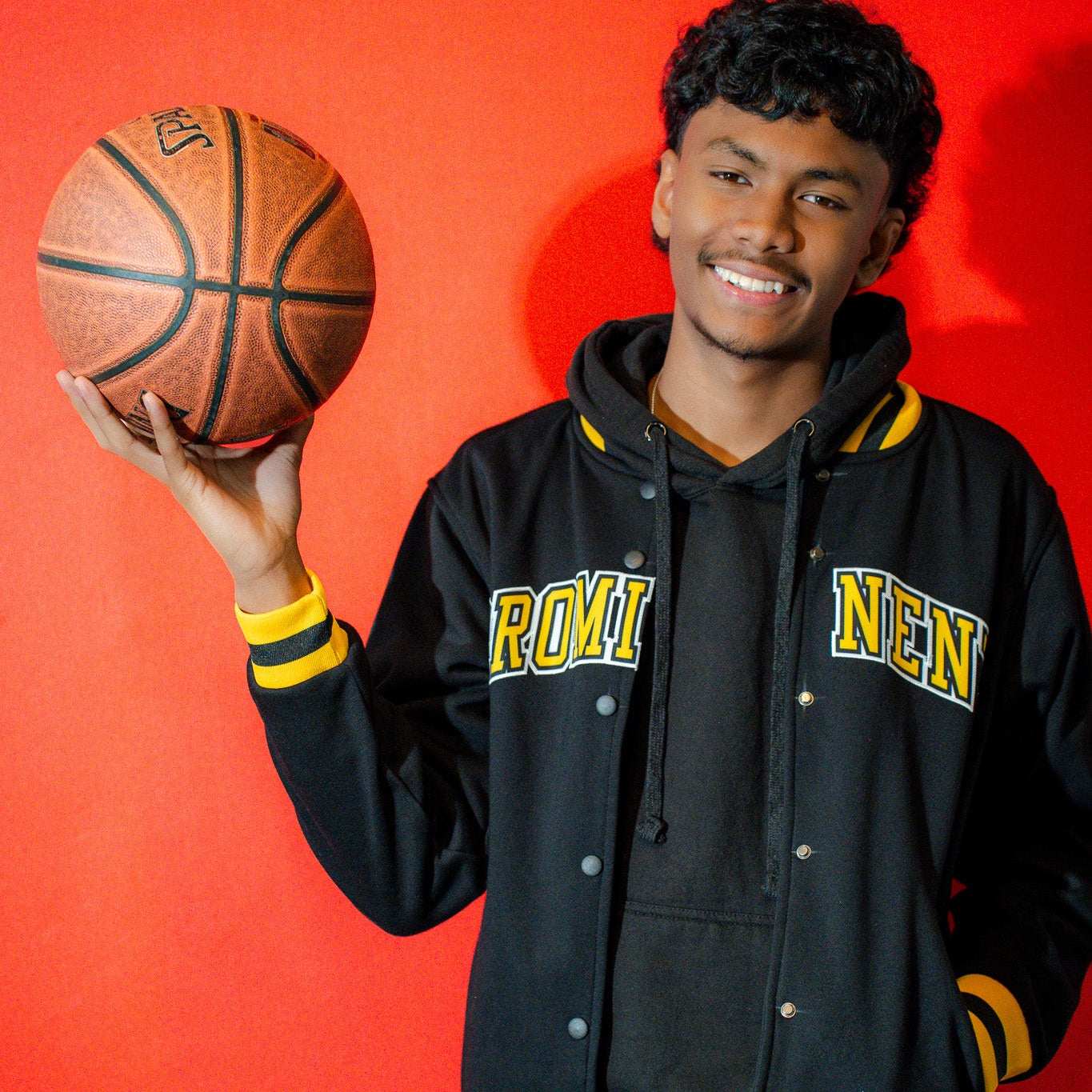 Custom Black Gold-White Classic Style Varsity Full-Snap Letterman Jacket