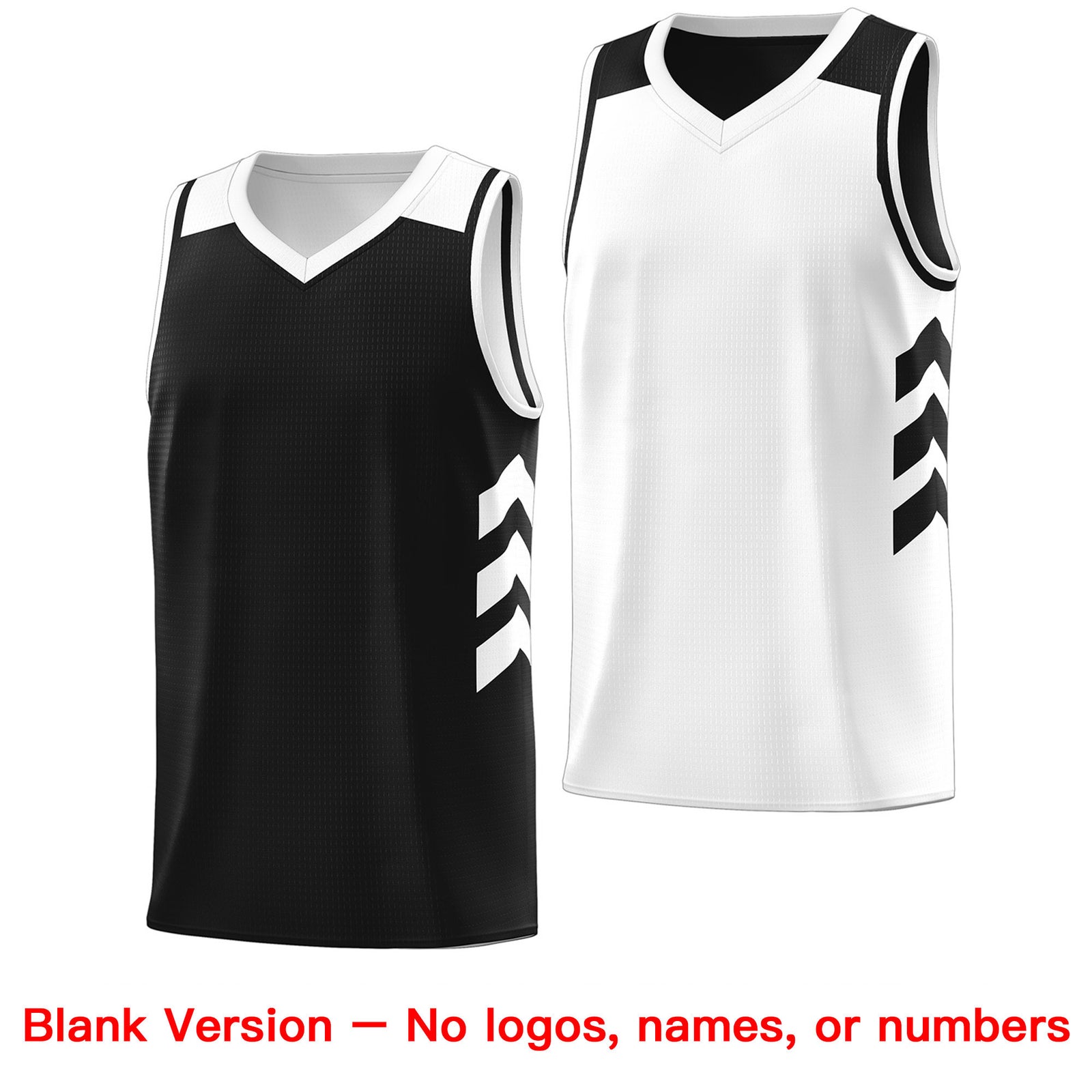 Custom Black White Double Side Sets Design Sportswear Basketball Jersey