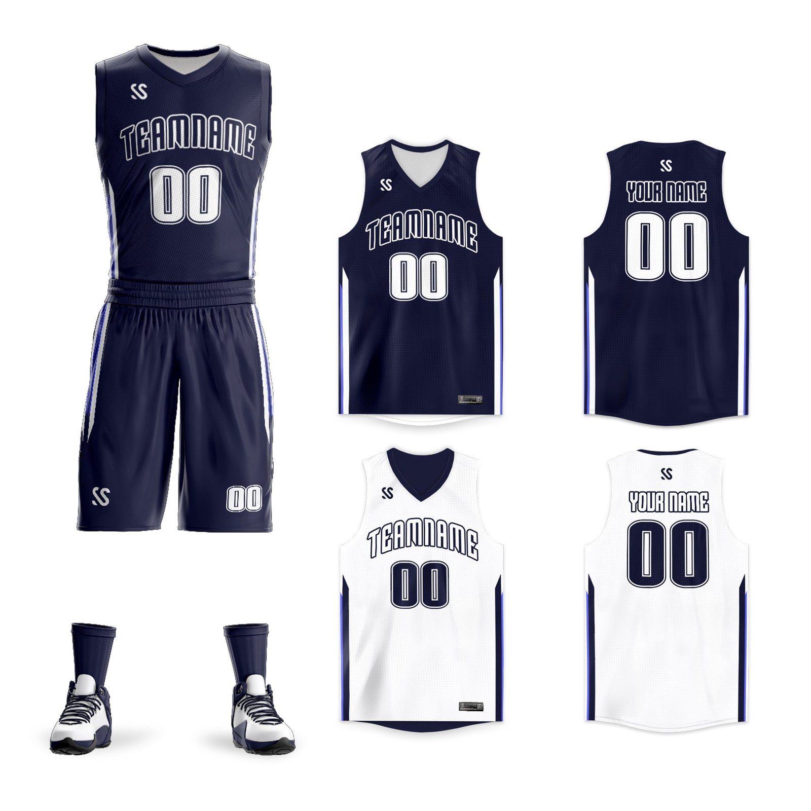 Custom Basketball Jersey Reversible Sets Athletic Team Uniform for Men/Youth