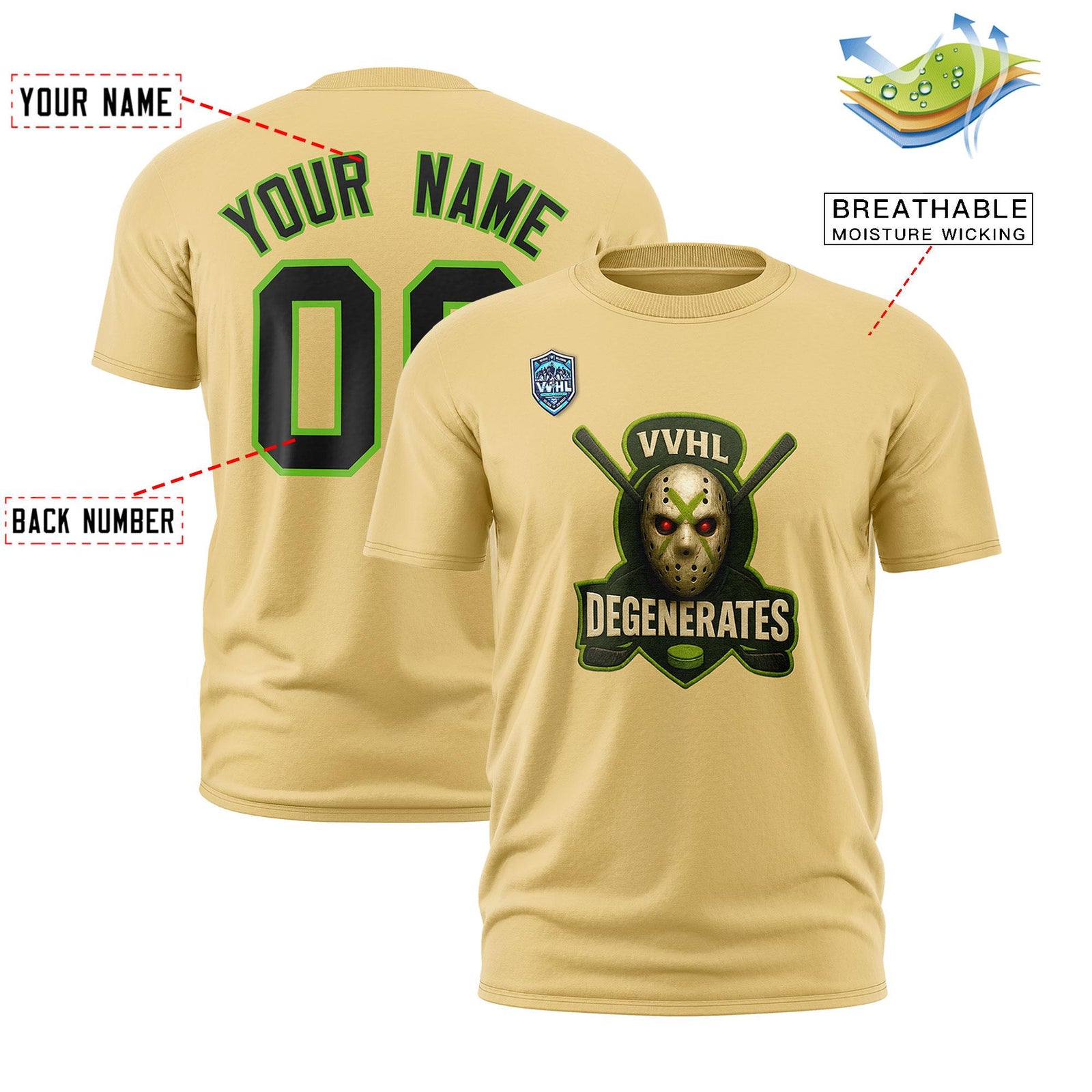 VVHL Khaki Green-Black S7-Degenerates-1 T-Shirt