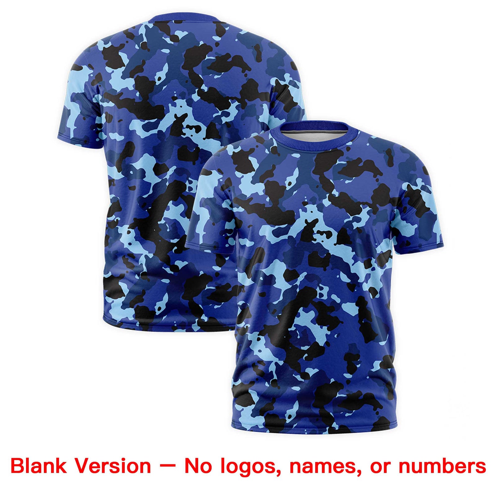 Custom Camo T-shirts Navy White Jungle Camouflage Training Shirts