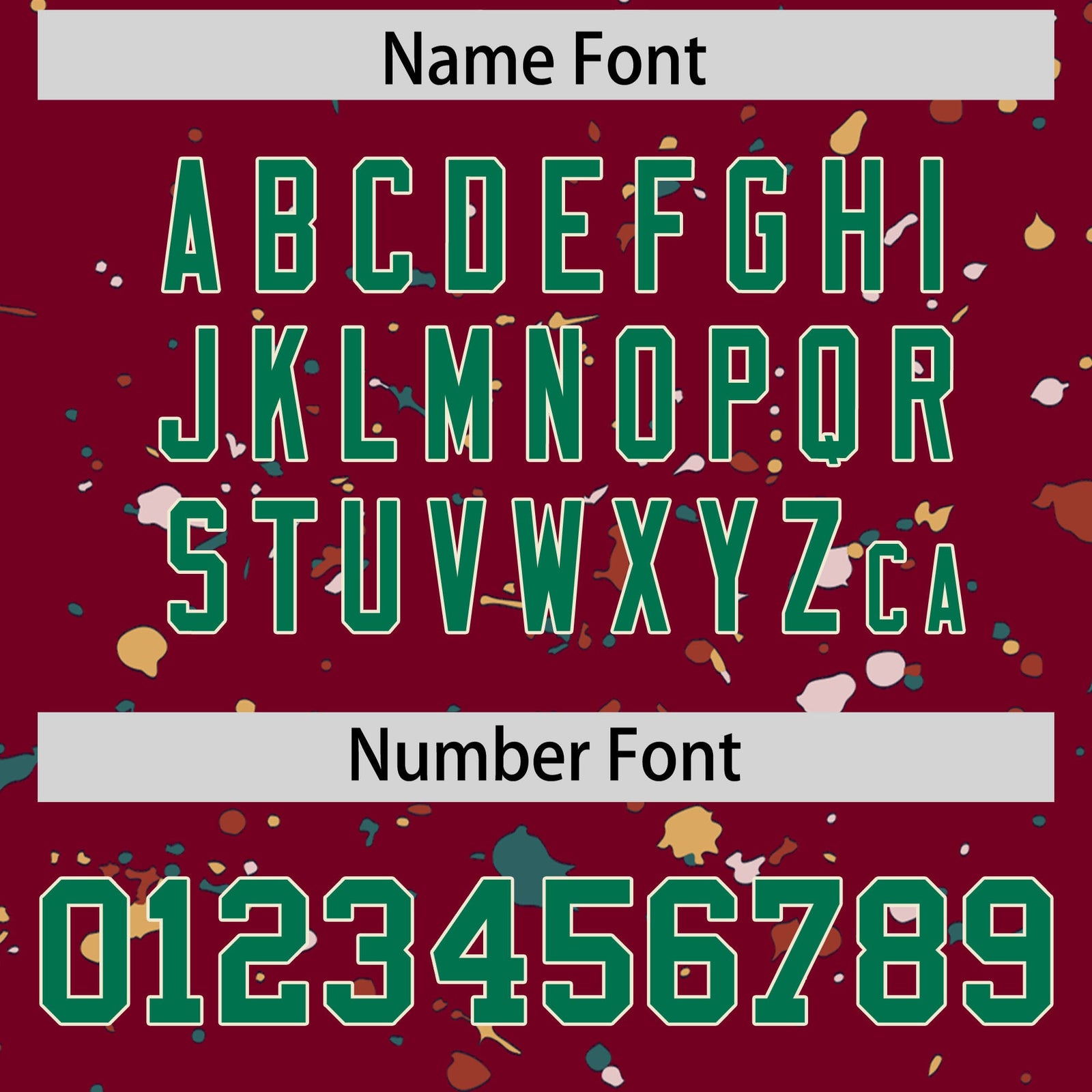 Custom Crimson Kelly Green Cream Spray Painting Graffiti Pattern Personalization T-shirt| KXKSHOP