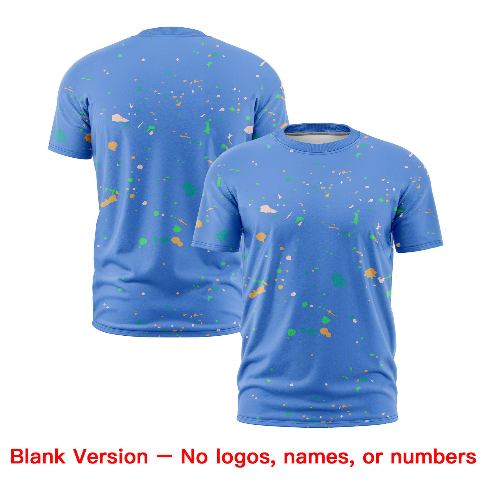 Custom Light Blue Orange White Spray Painting Graffiti Pattern Personalization T-shirt| KXKSHOP