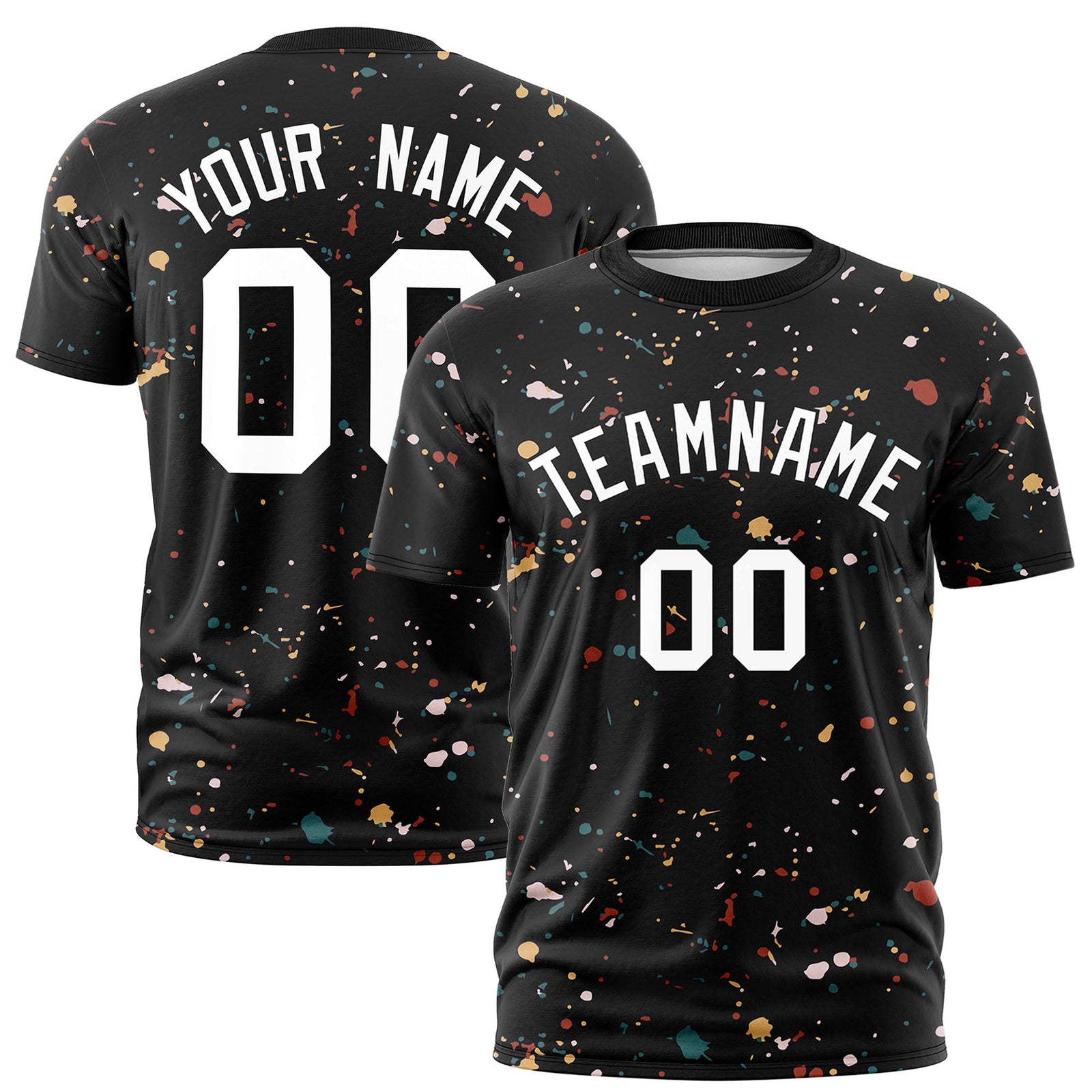 Custom White Black White Spray Painting Graffiti Pattern Personalization T-shirt| KXKSHOP