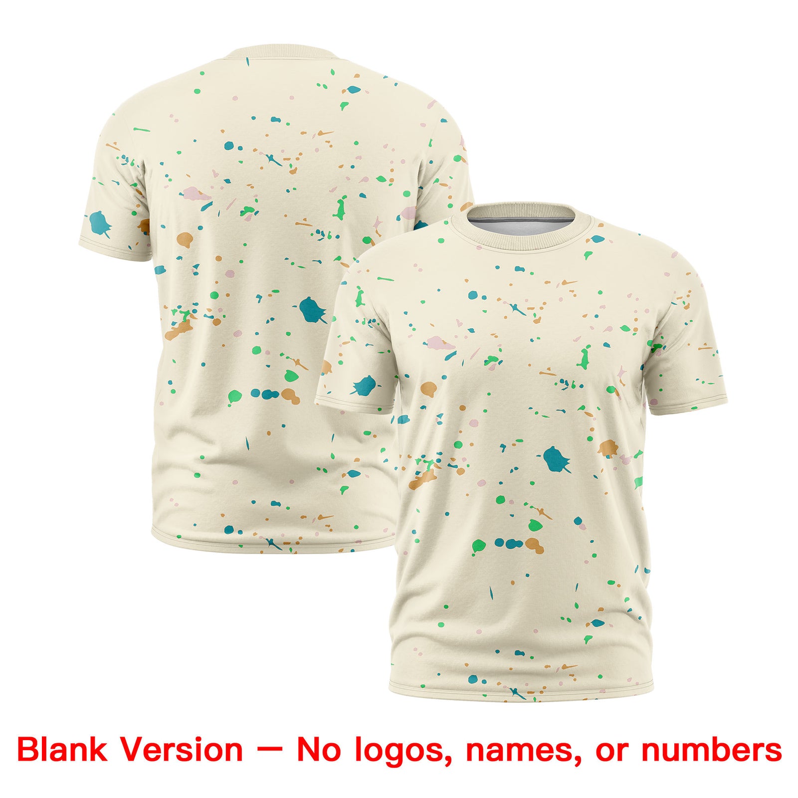 Custom Cream Light Blue Spray Painting Graffiti Pattern Personalization T-shirt| KXKSHOP