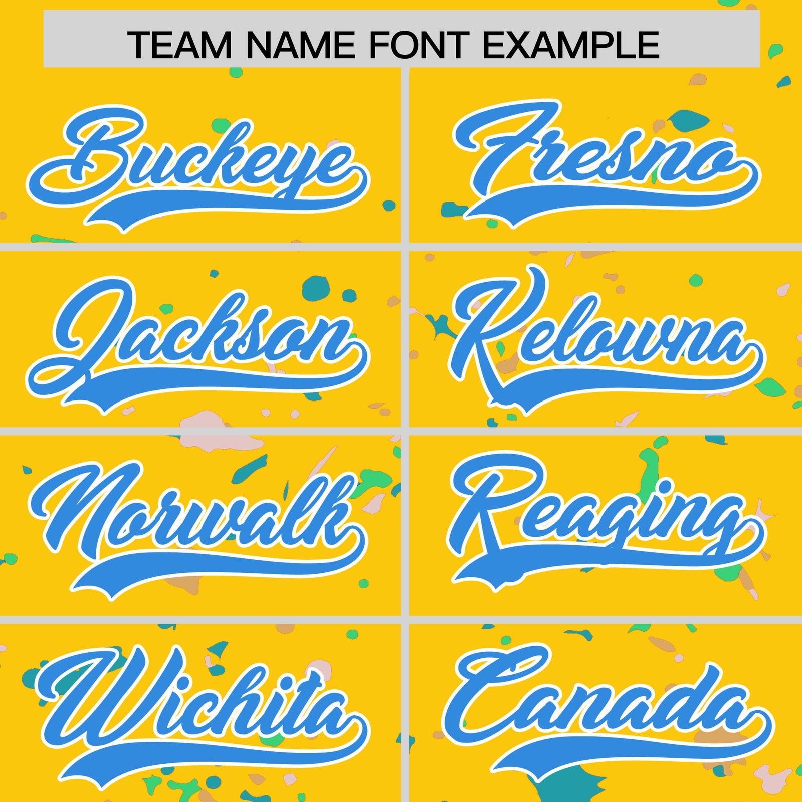 Custom Gold Powder Blue White Spray Painting Graffiti Pattern Personalization T-shirt| KXKSHOP