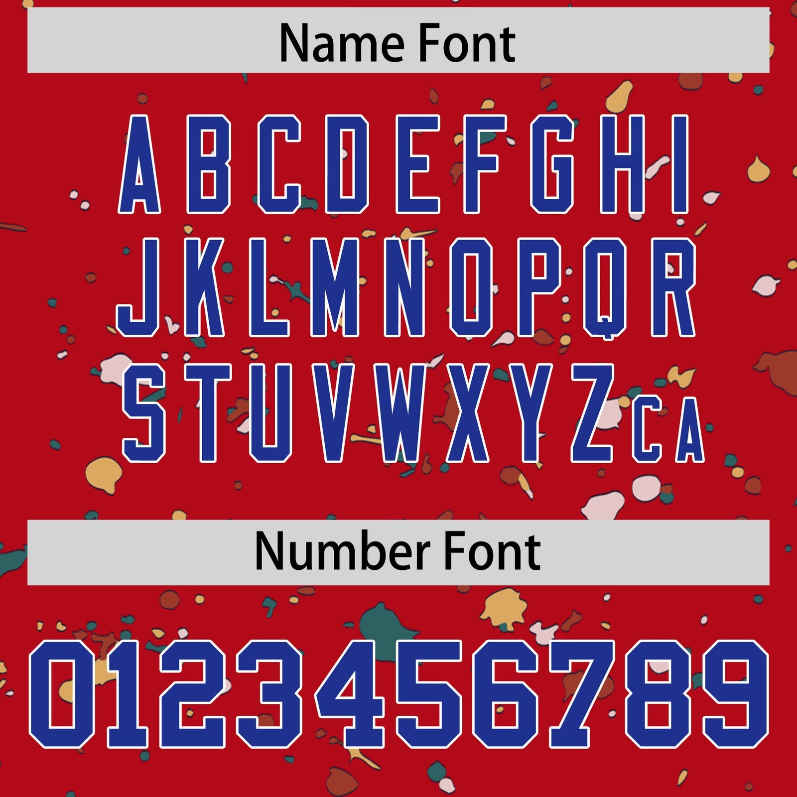 Custom Red Royal Blue White Spray Painting Graffiti Pattern Personalization T-shirt| KXKSHOP
