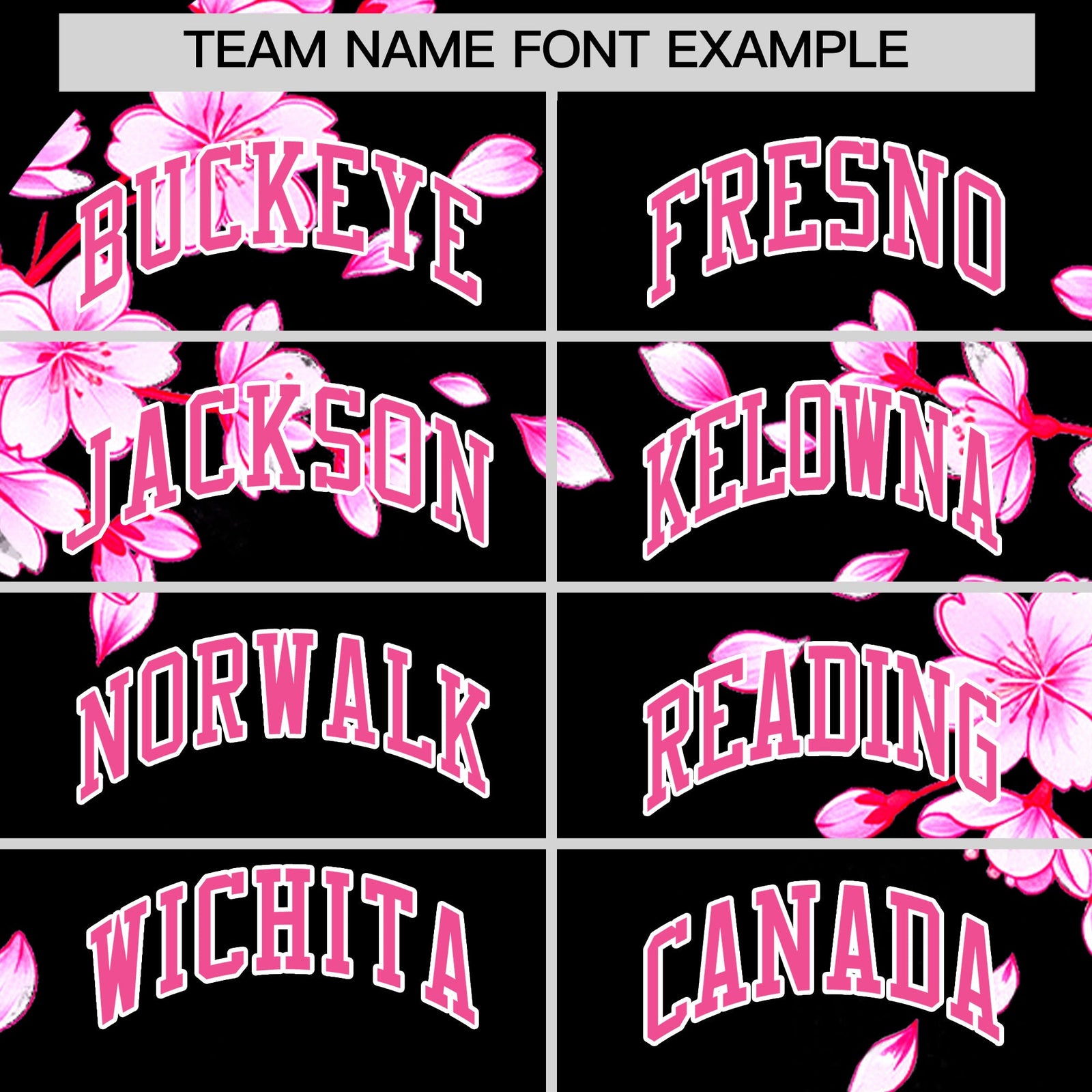 Custom Black Pink White Cherry Blossoms Personalization Moisture-Wicking T-shirt| KXKSHOP