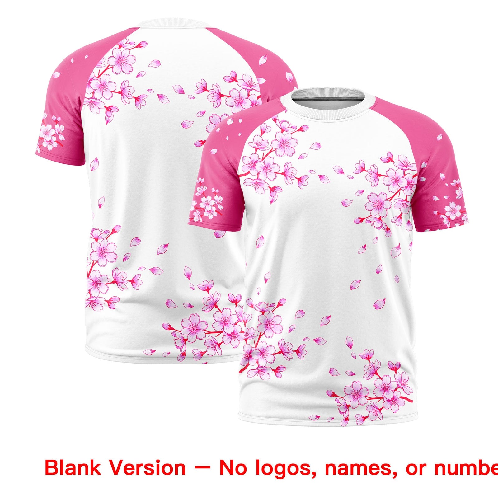 Custom White Pink Cherry Blossoms Personalization Moisture-Wicking T-shirt| KXKSHOP