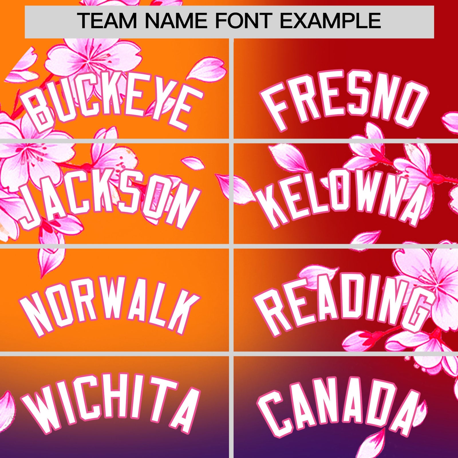 Custom Red Orange Purple Cherry Blossoms Personalization Moisture-Wicking T-shirt| KXKSHOP