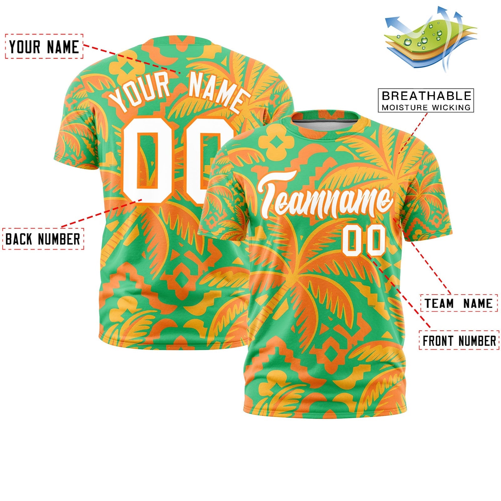 Custom White Orange Graffiti Pattern Hawaiian Style T-shirt| KXKSHOP