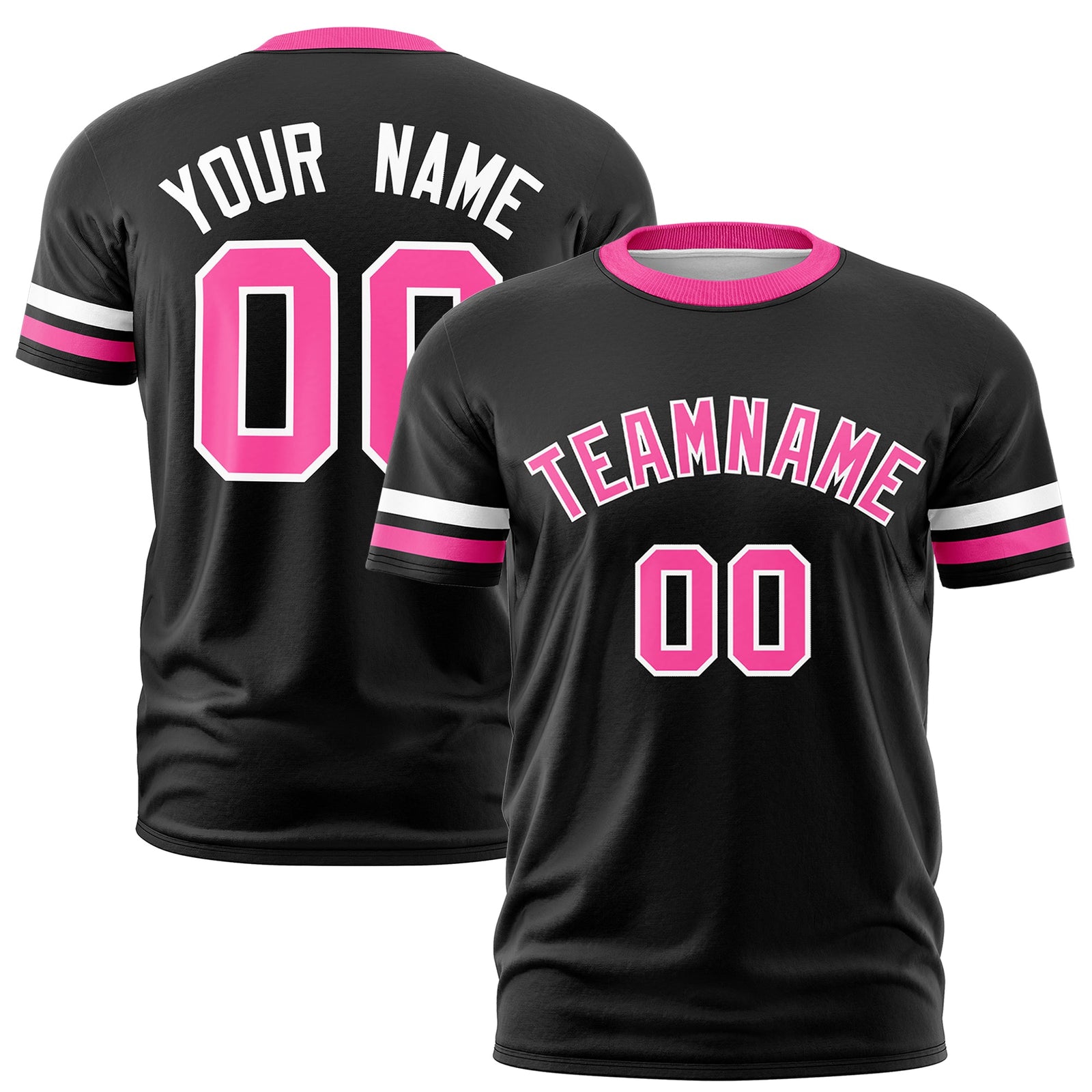 Custom Black Pink Classic Style Stripe Fashion T-shirt| KXKSHOP
