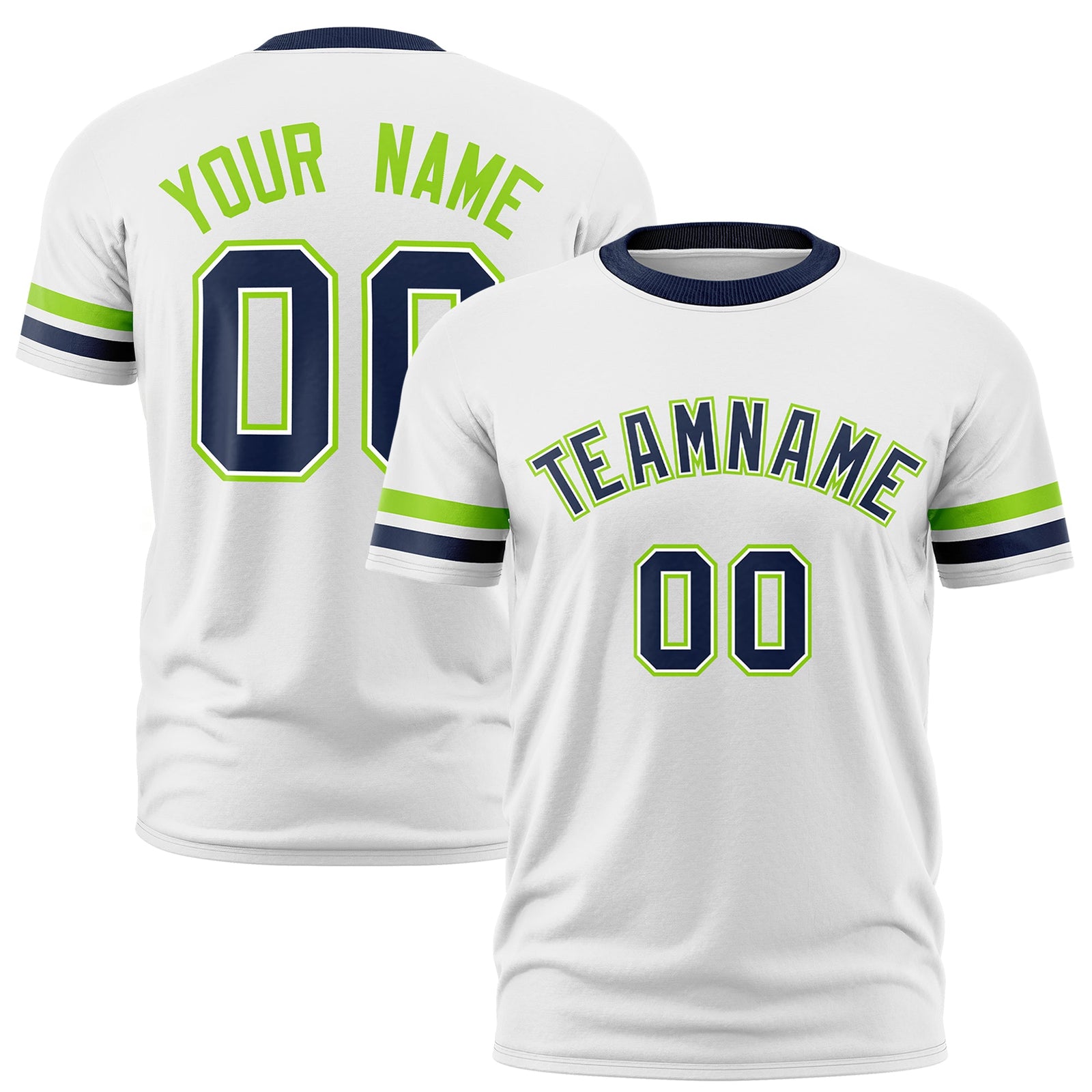 Custom White Navy Classic Style Stripe Fashion T-shirt| KXKSHOP
