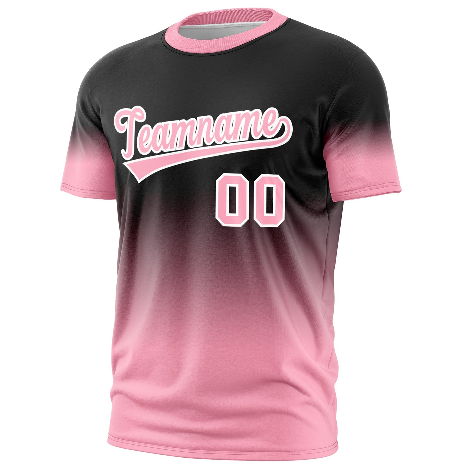 Custom Black Light Pink White Gradient Fashion Quick Dry T-shirt| KXKSHOP