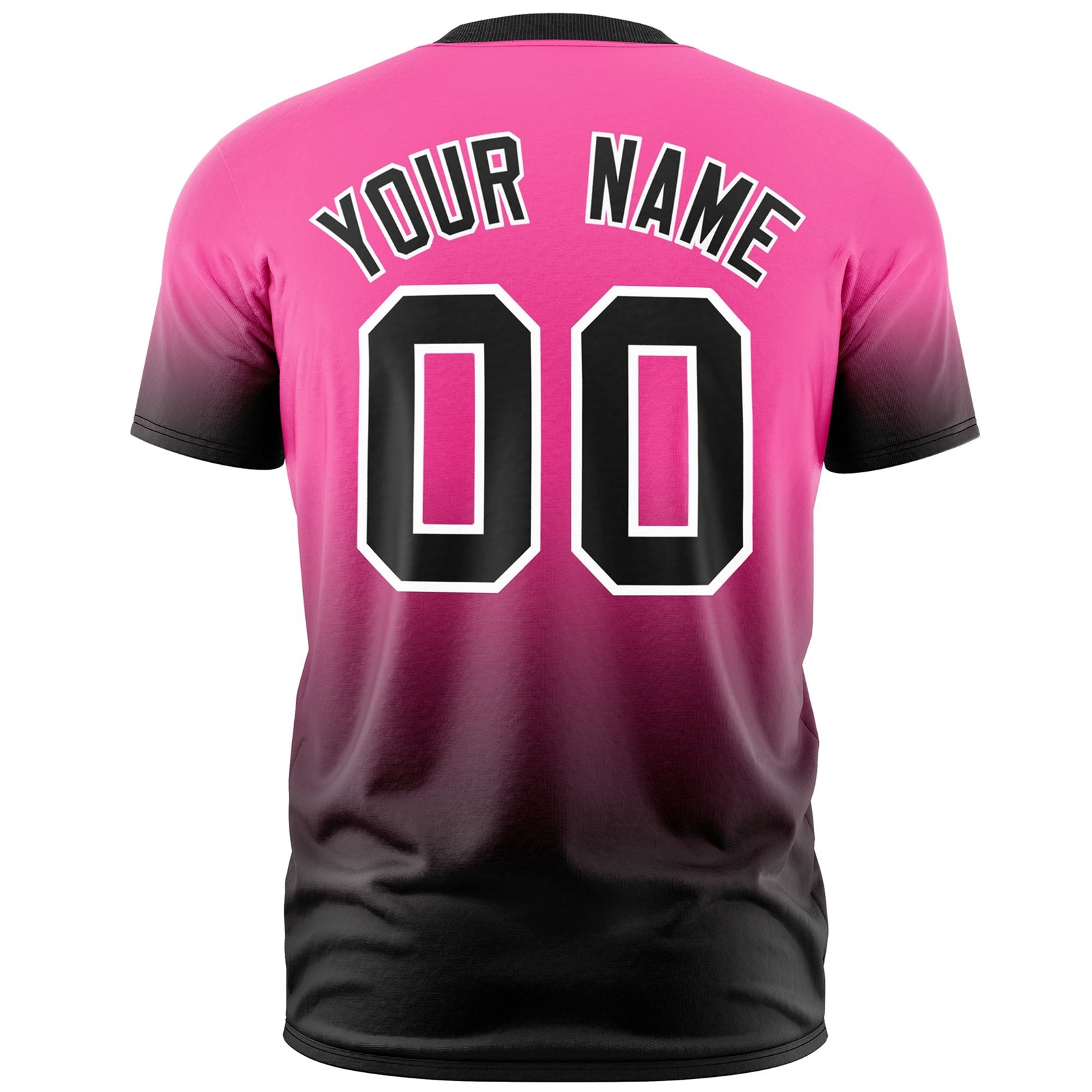 Custom Pink Black White Gradient Fashion Lightweight T-shirt| KXKSHOP
