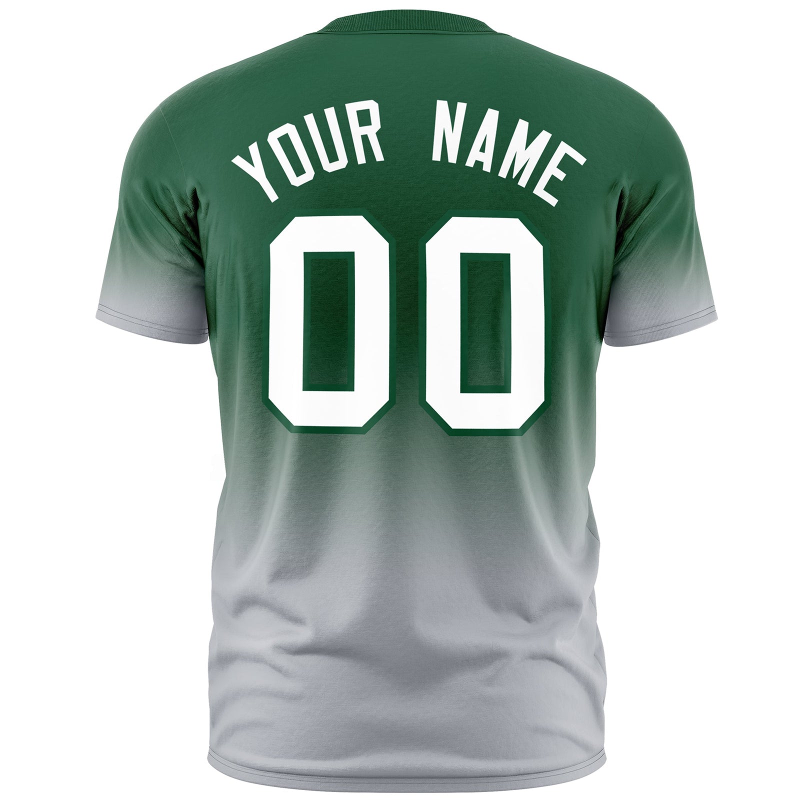 Custom Green White Gradient Fashion Quick Dry T-shirt| KXKSHOP