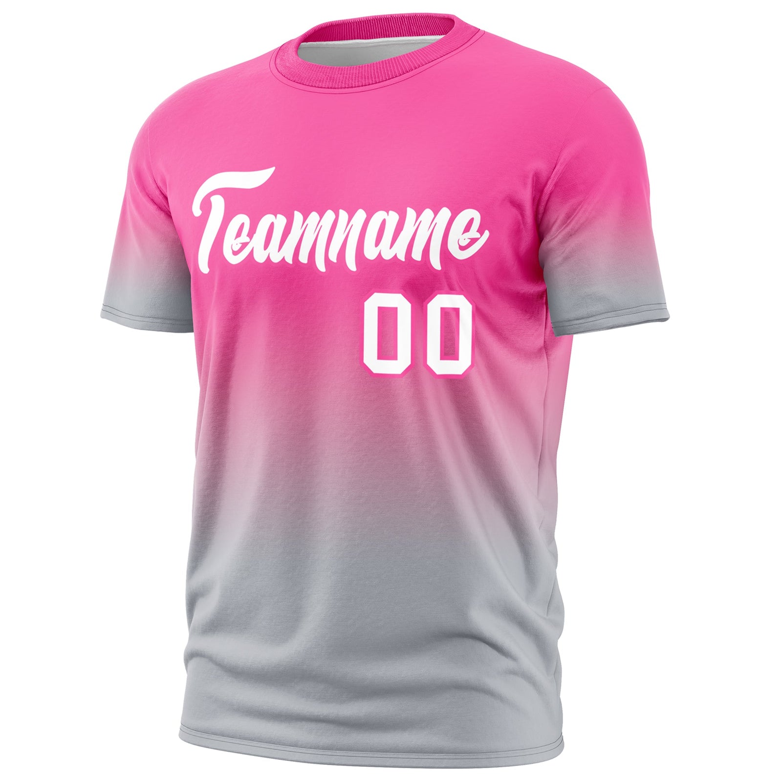 Custom Pink White Gradient Fashion Quick Dry T-shirt| KXKSHOP