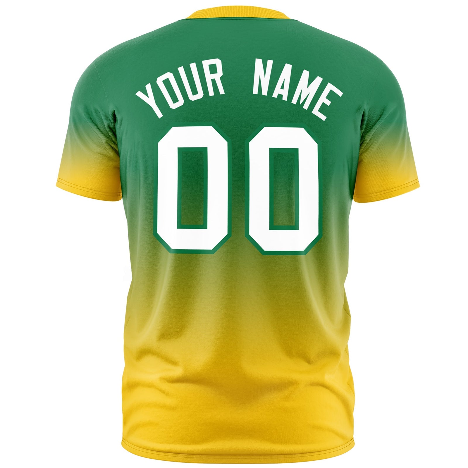 Custom Kelly Green White Gradient Fashion Lightweight T-shirt| KXKSHOP