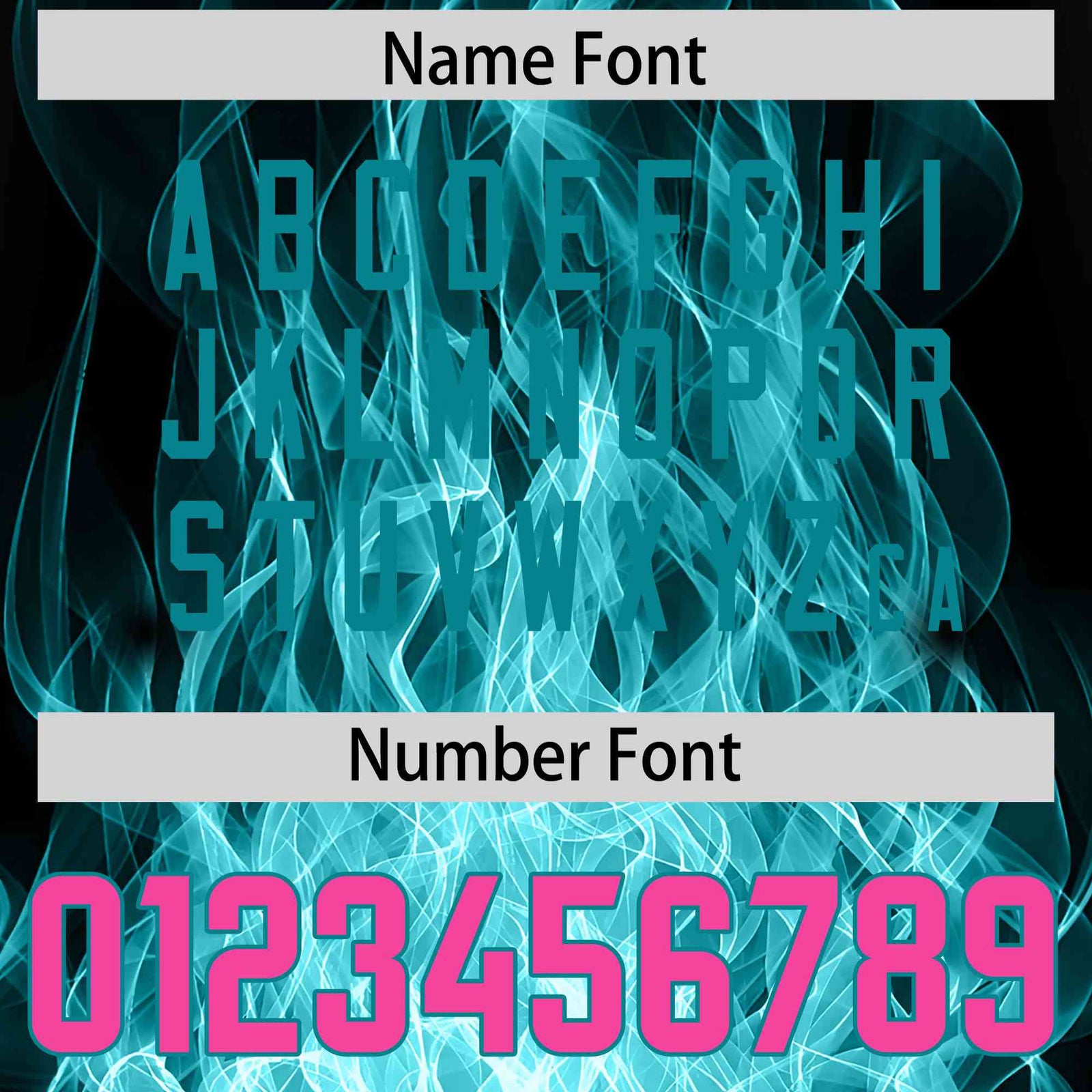 Custom Black Teal Colorful Flame Pattern Long Sleeve Performance T-Shirt