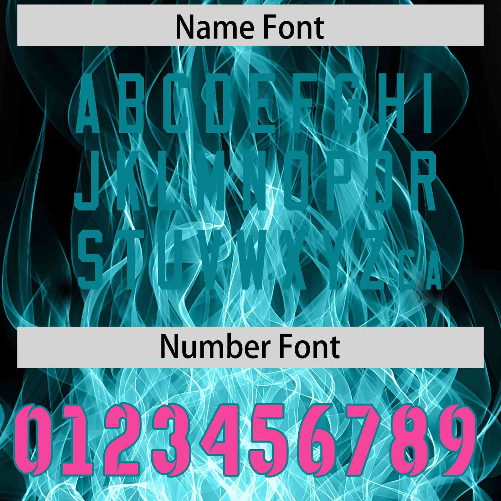 Custom Black Teal Colorful Flame Pattern Long Sleeve Performance T-Shirt