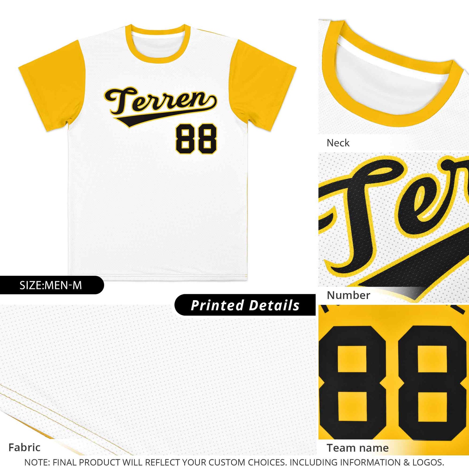 Custom Dark Orange White Mesh Two Tone T-Shirt
