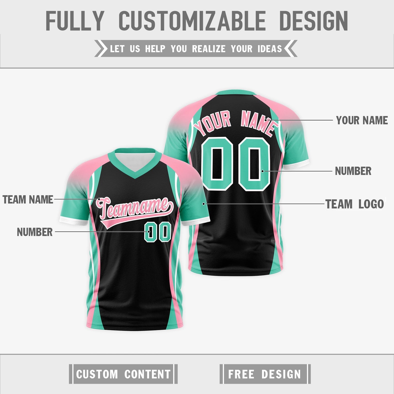 Custom Black Light Pink Bright Green Reversible Wrinkle-Resistant T-shirt| KXKSHOP