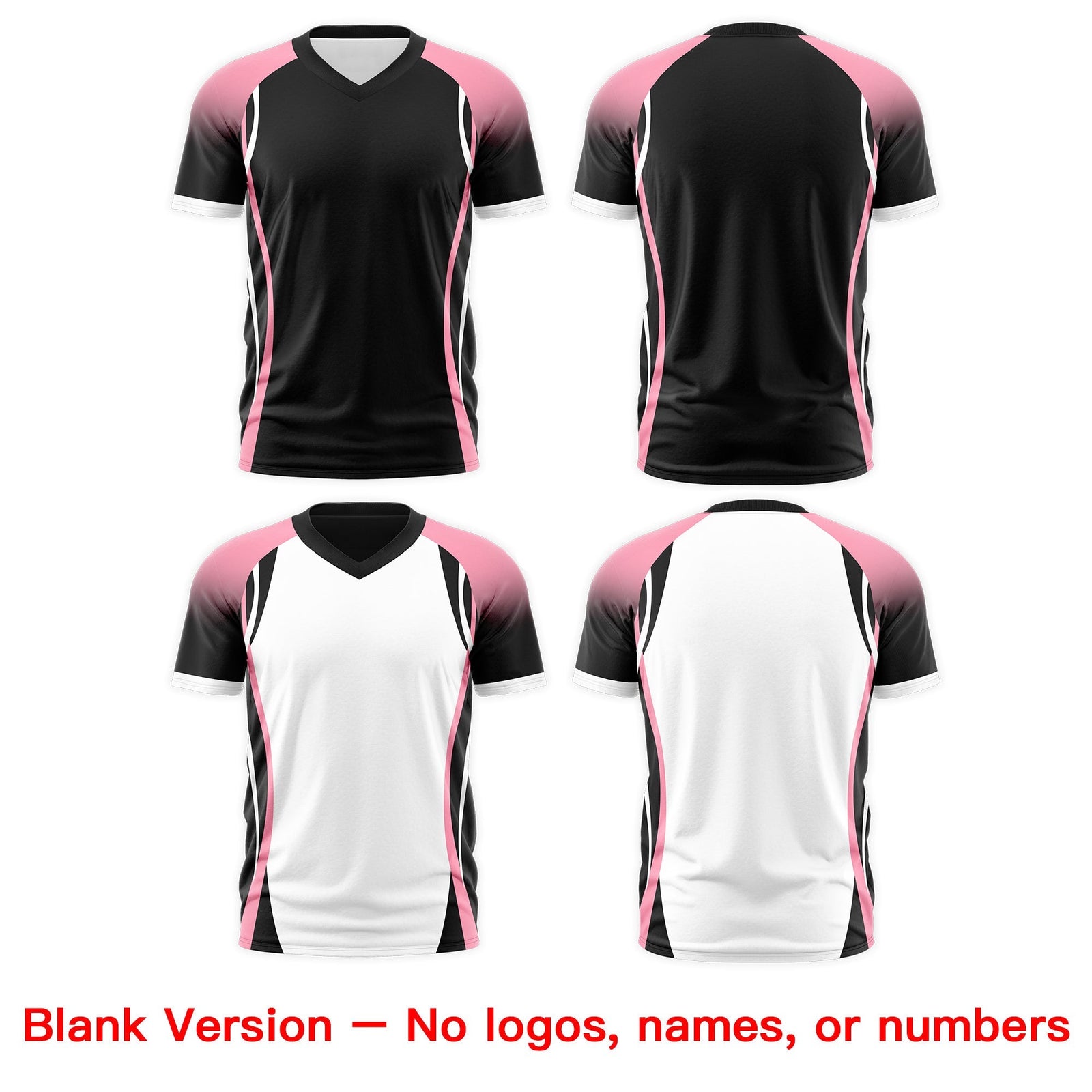 Custom Black Light Pink White Reversible Wrinkle-Resistant T-shirt| KXKSHOP