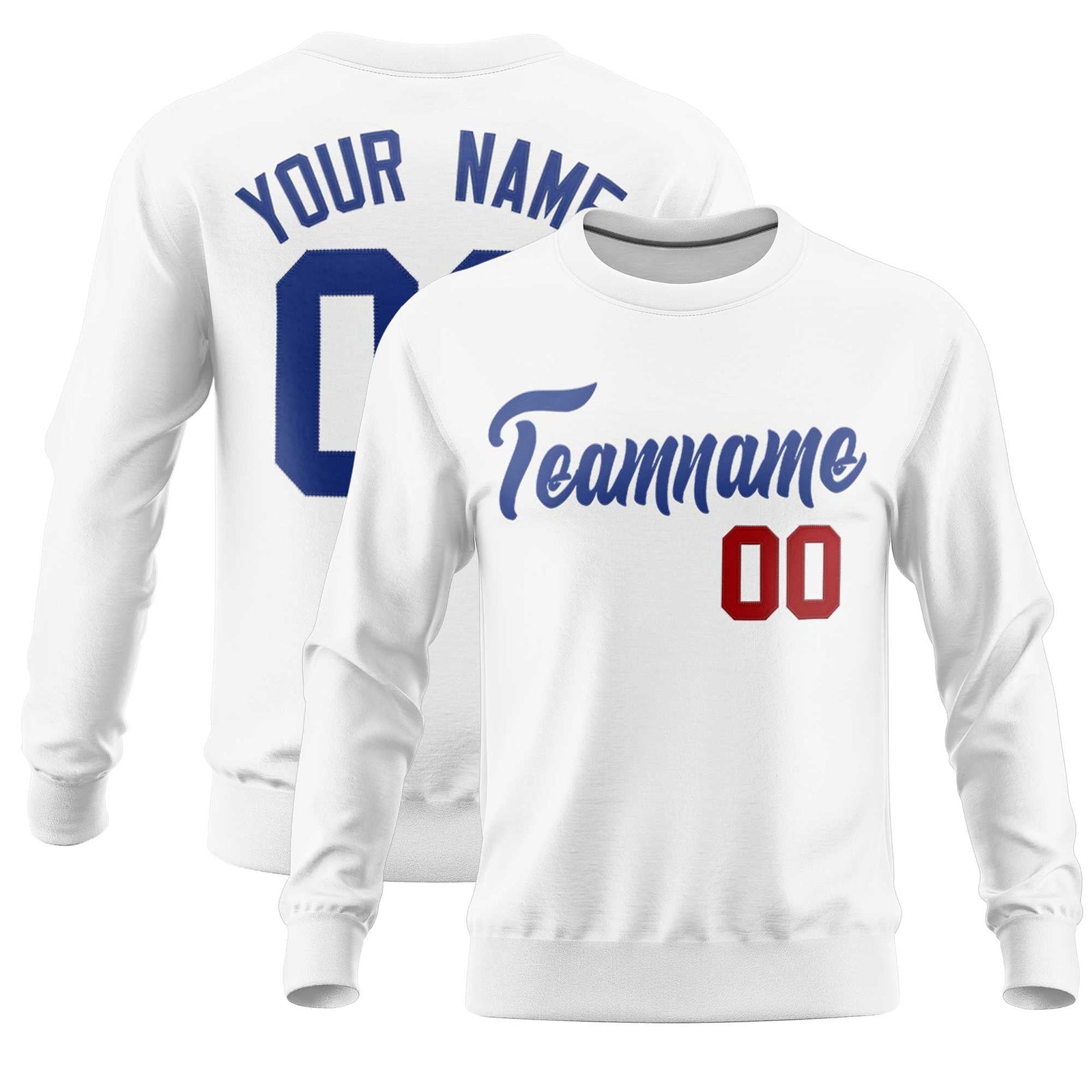 Custom White Classic Style Personalized Uniform Pullover Hoodie