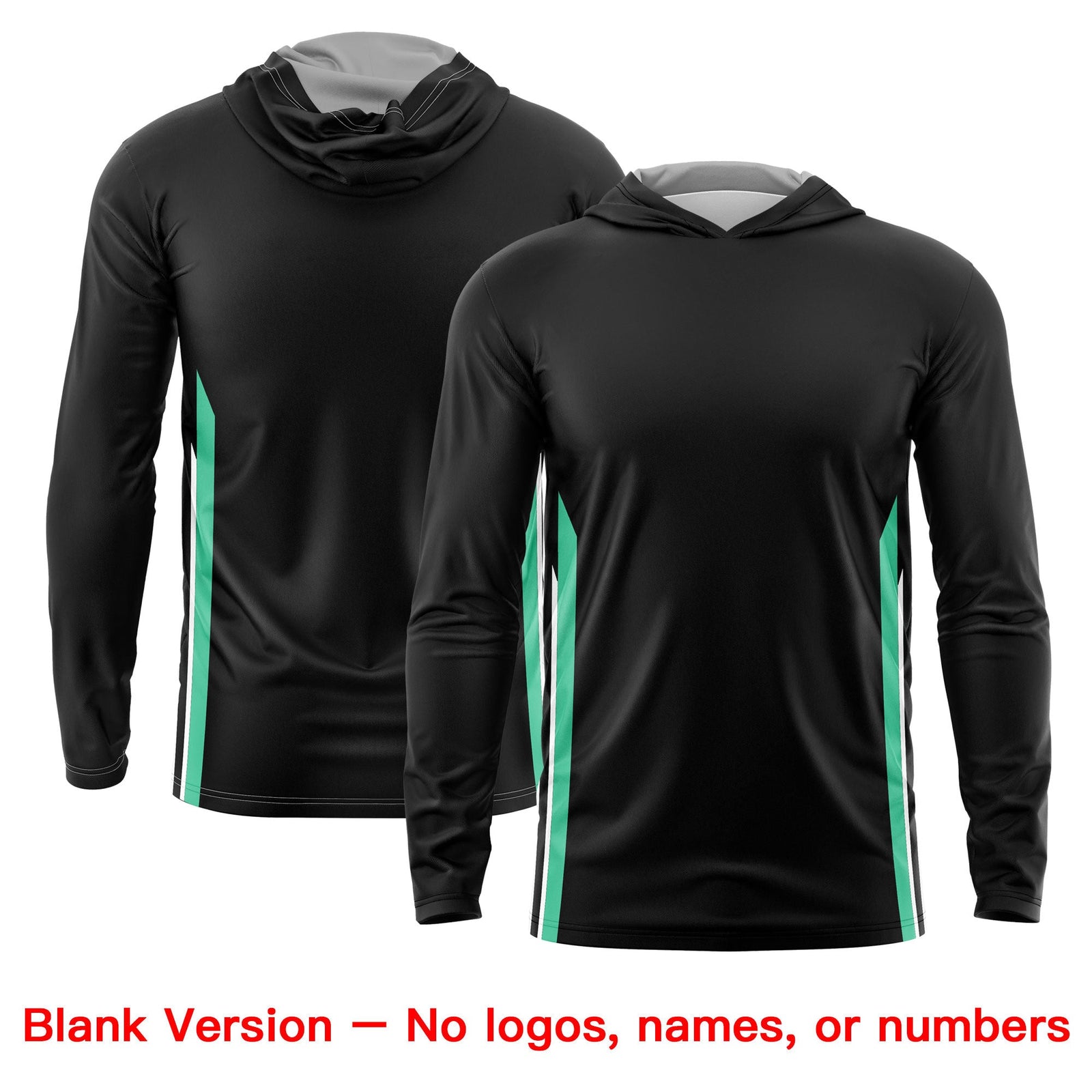 Custom Black Bright green Basketball Shooting Shirt Performance Training Lightweight Hoodie| KXKSHOP