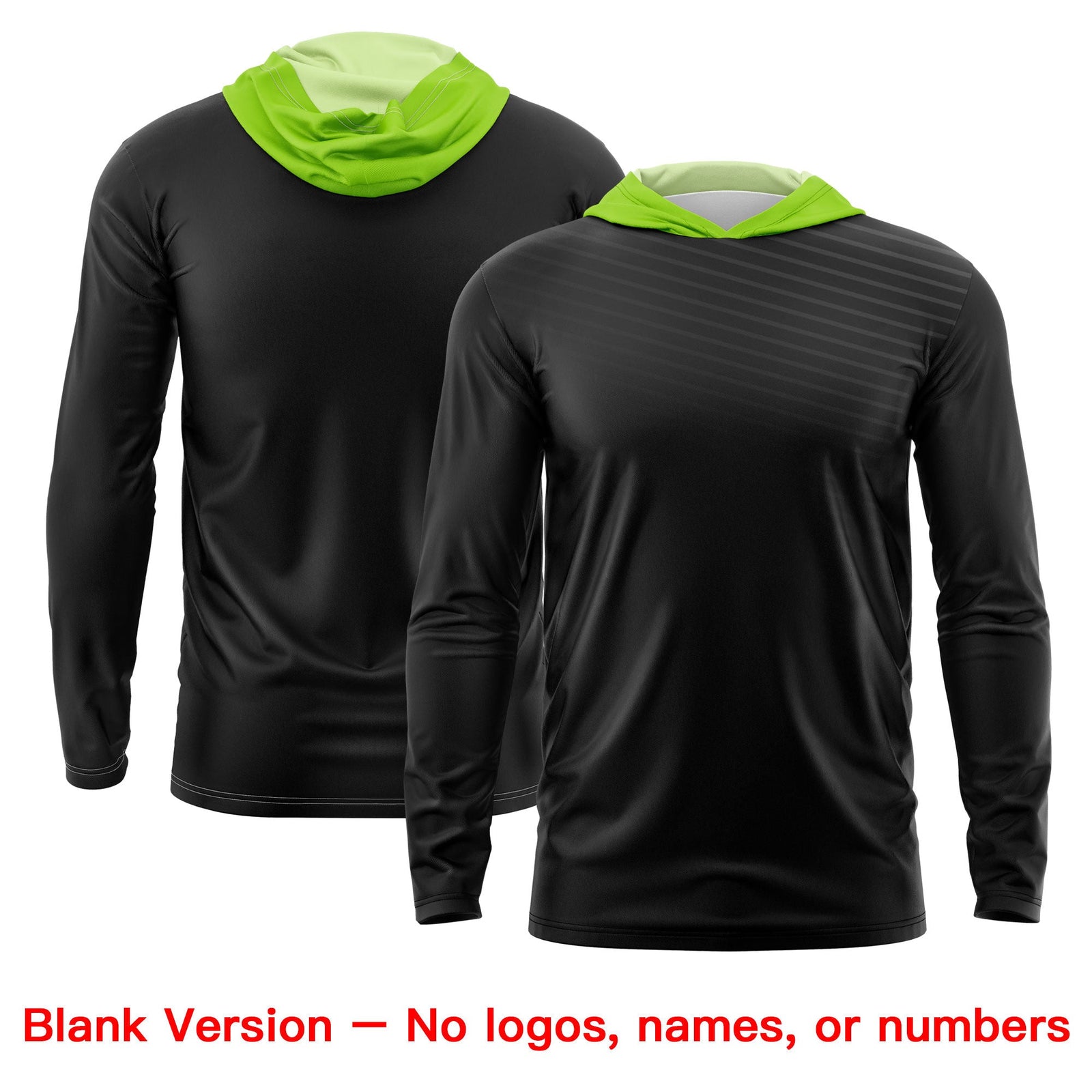 Custom Black Neon Green Basketball Shooting Shirt Performance Training Quick Dry Hoodie| KXKSHOP
