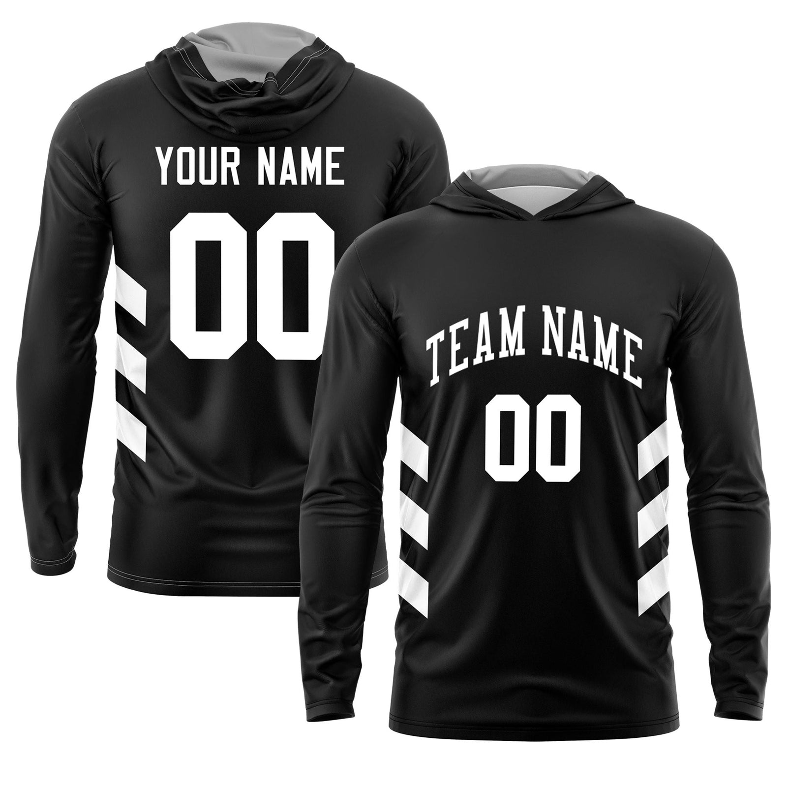 Custom Black White Basketball Shooting Shirt Performance Training Lightweight Hoodie| KXKSHOP