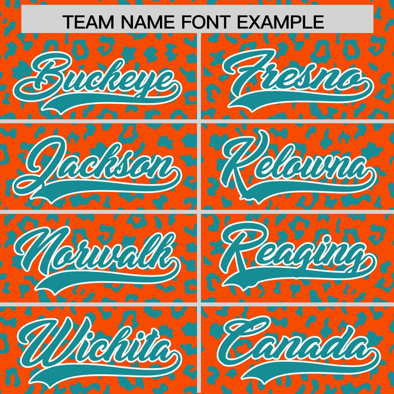 Custom Orange Aqua Varsity Full-Zip Letterman Leopard Print Hoodie Jacket