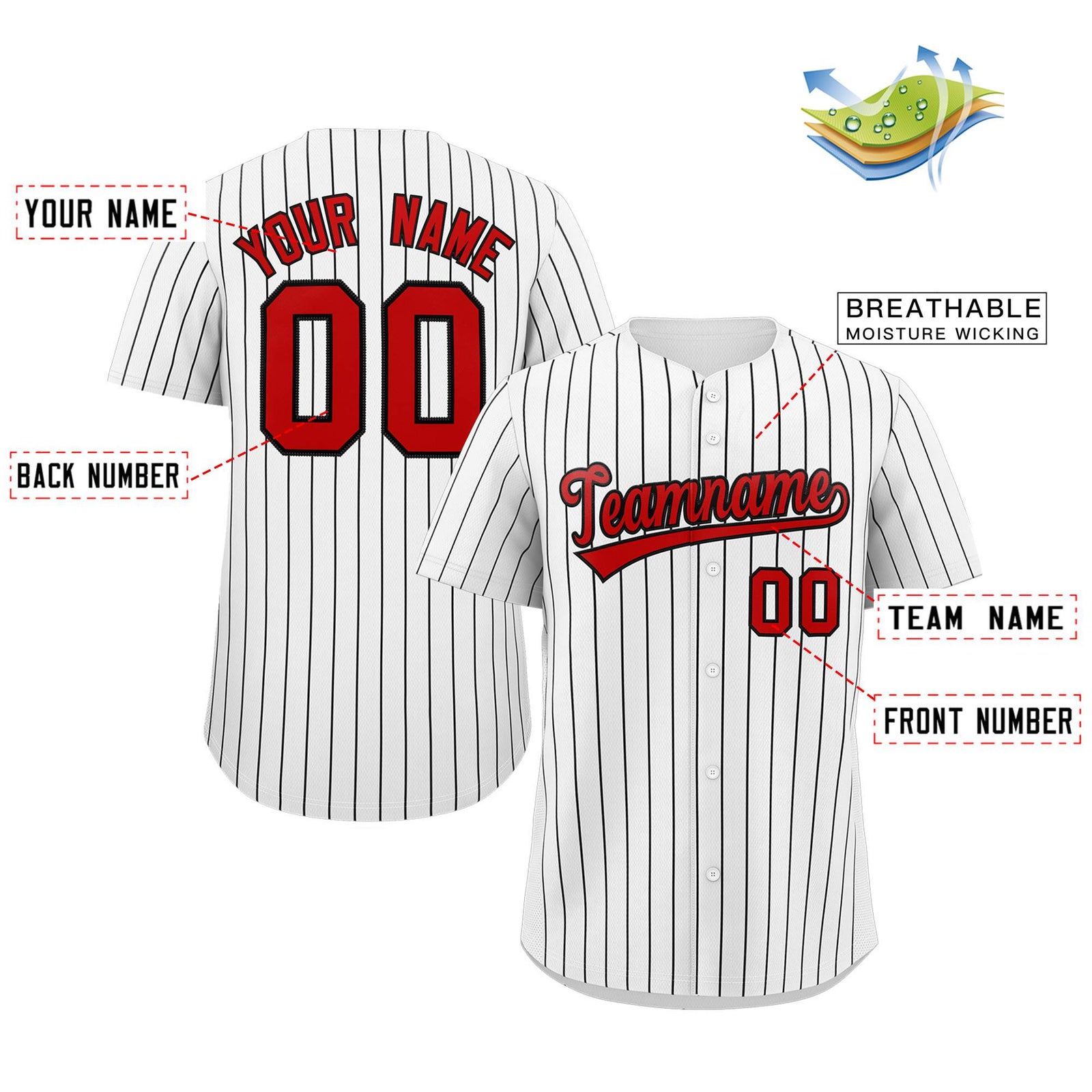 white pin stripe baseball jersey