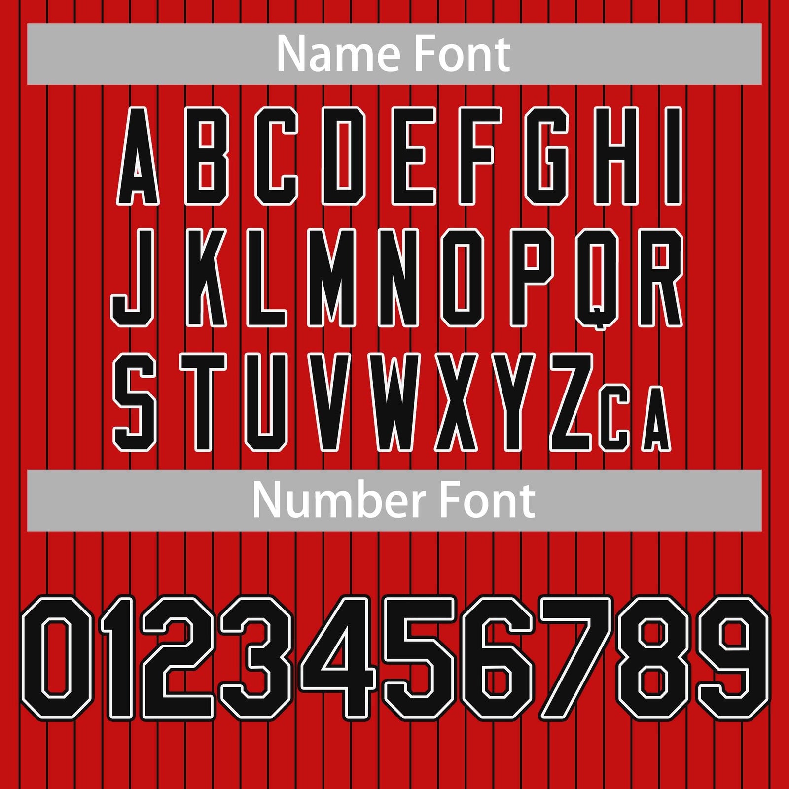 blank striped baseball uniforms player name