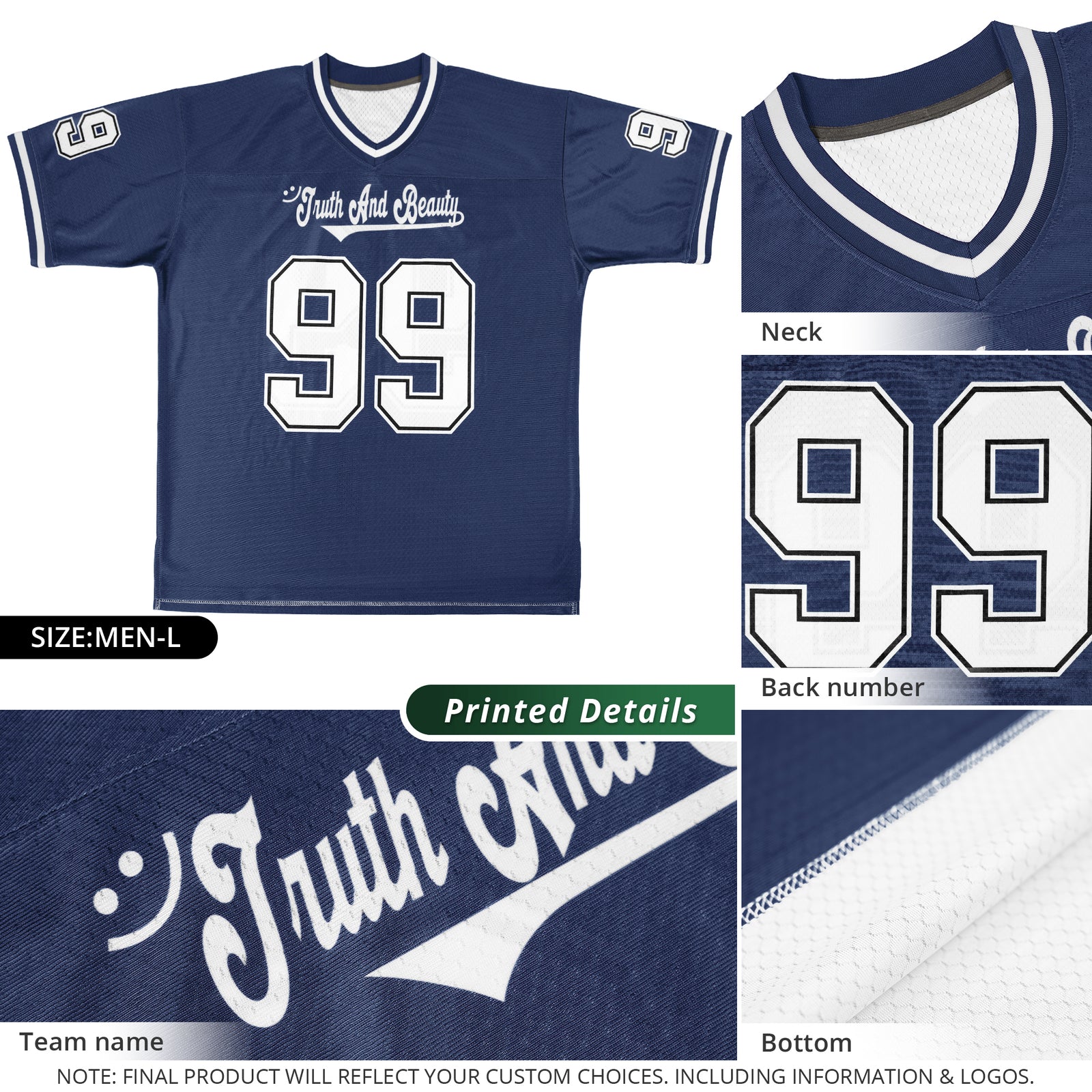 Custom Team Sports Stitched Football Jersey Personalized Practice Uniforms for Adults/Youth