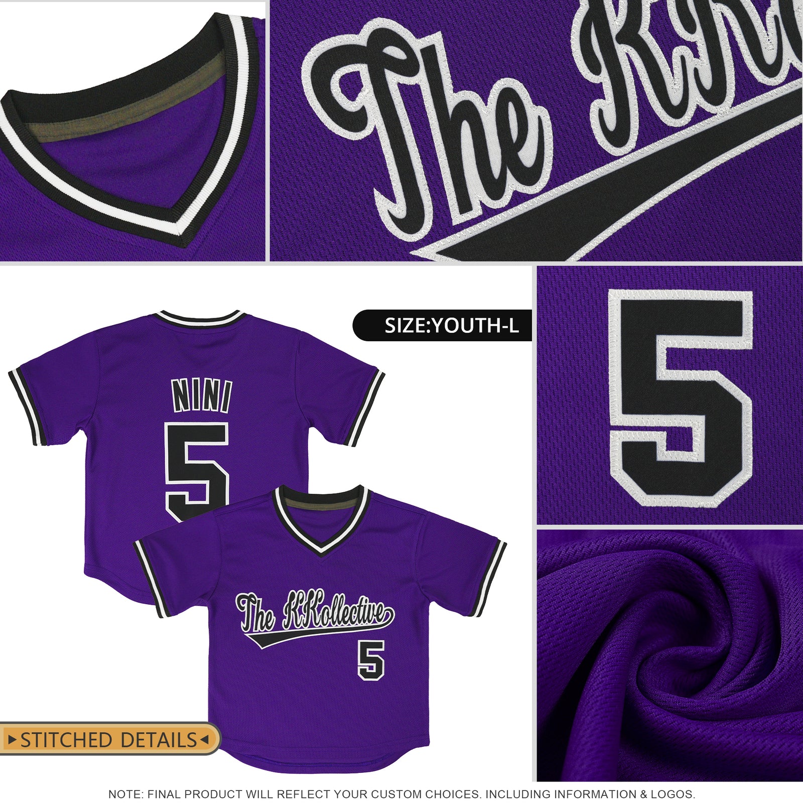 Custom Purple Classic Style Outdoor Authentic Pullover Baseball Jersey