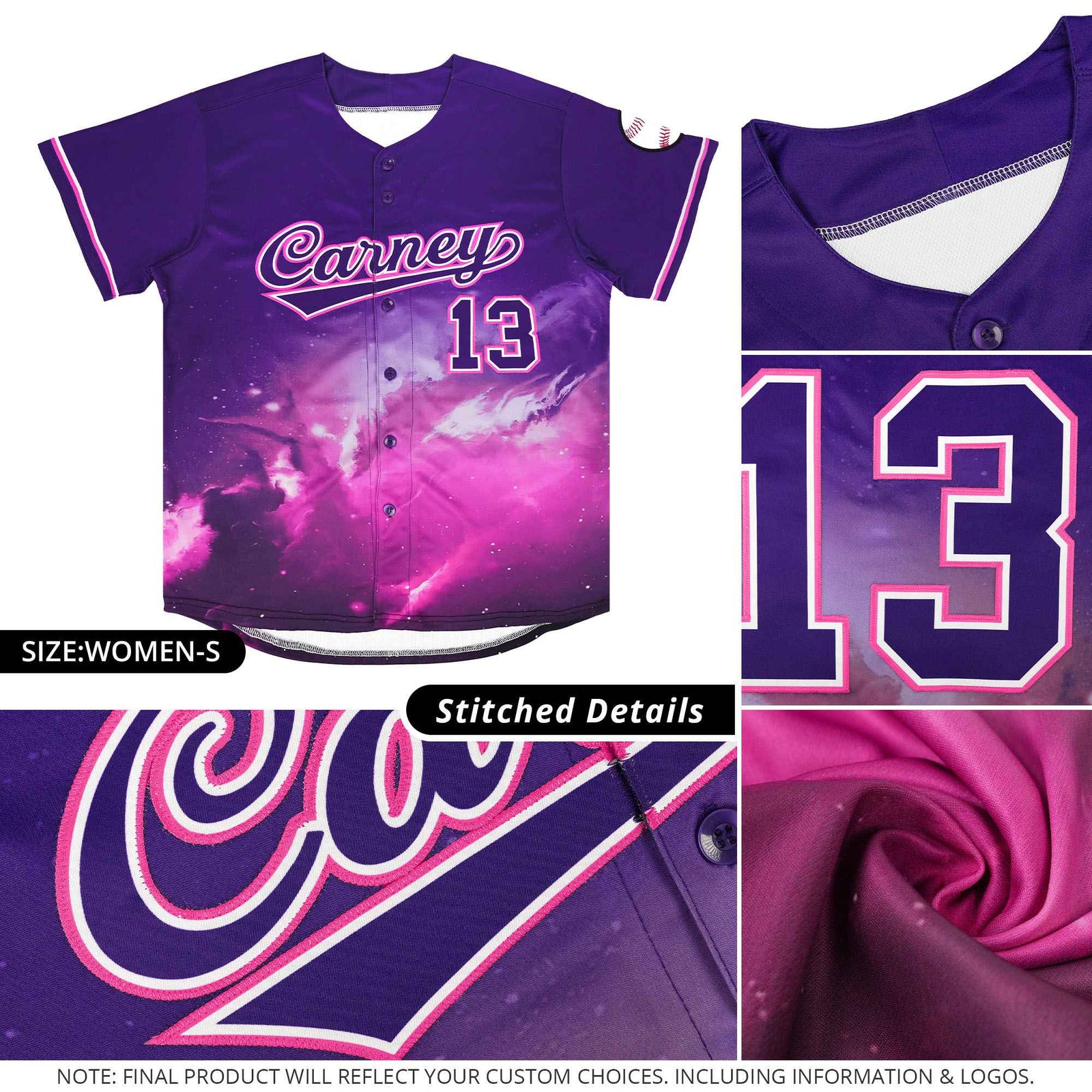 Custom Navy Personalized Starburst Pattern Authentic Baseball Jersey
