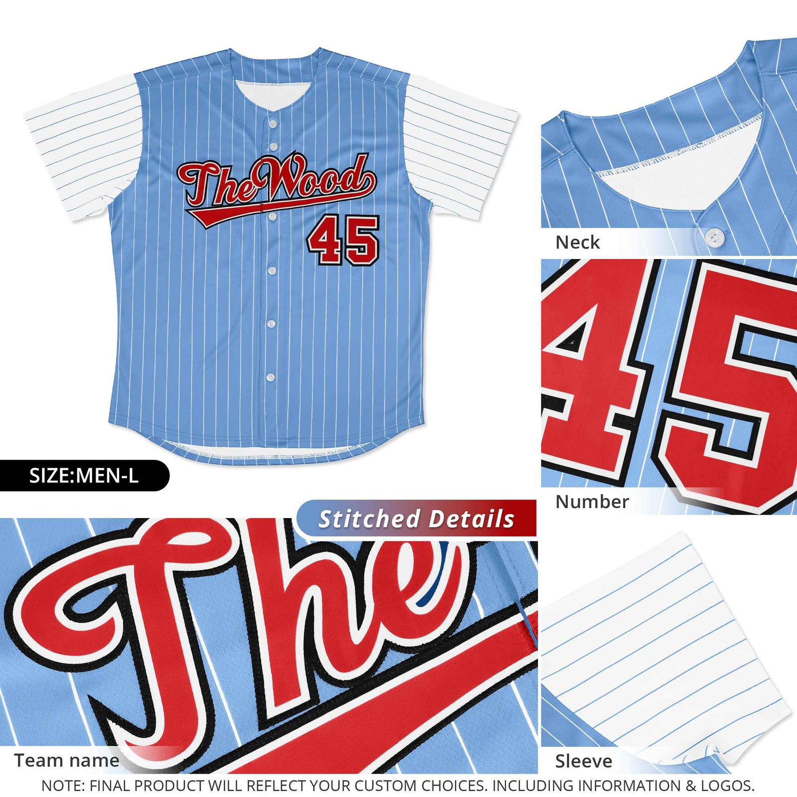 Custom Black White-Red Stripe Fashion Raglan Sleeves Authentic Baseball Jersey